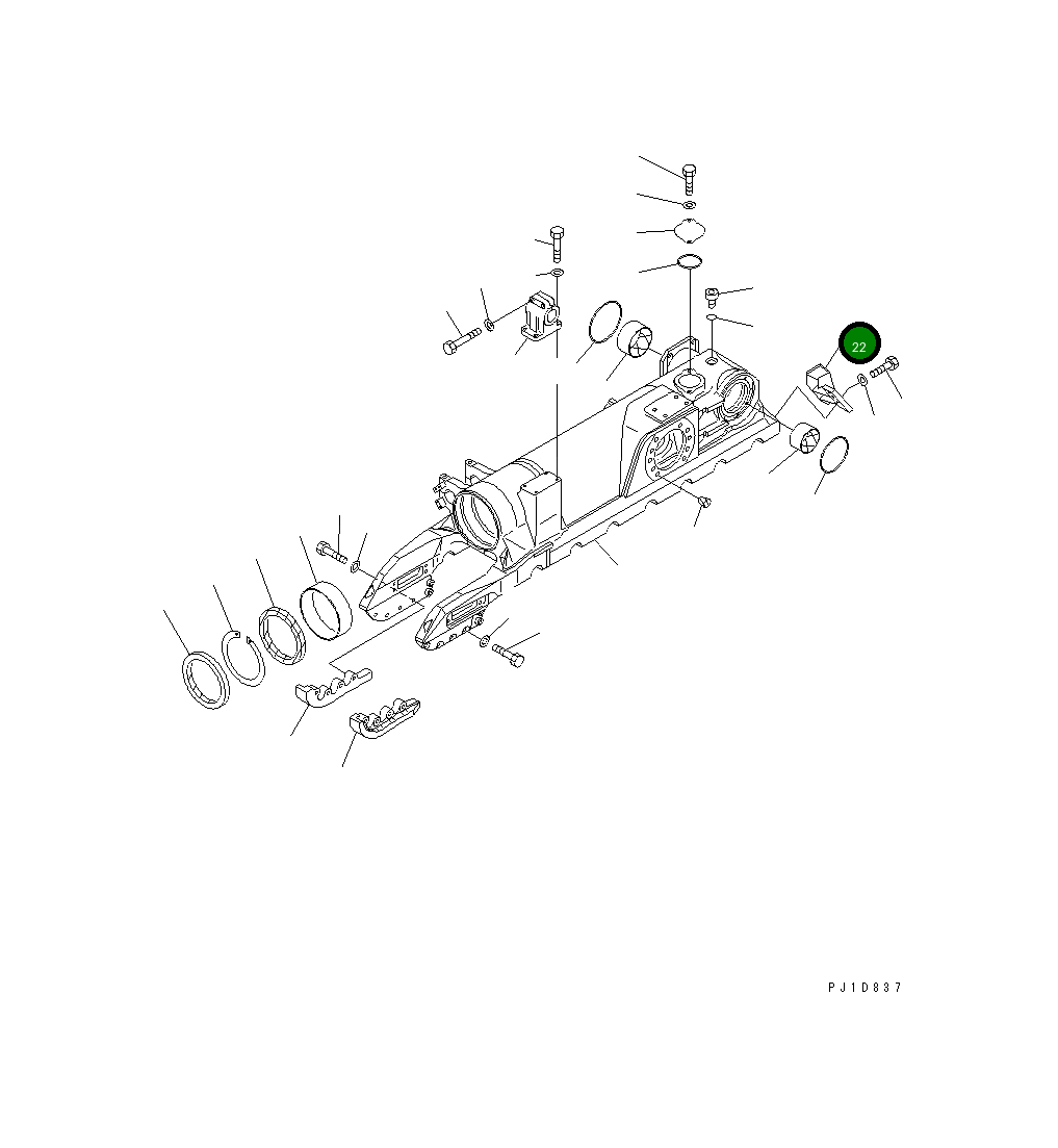 Крышка 17M-30-25210  Komatsu