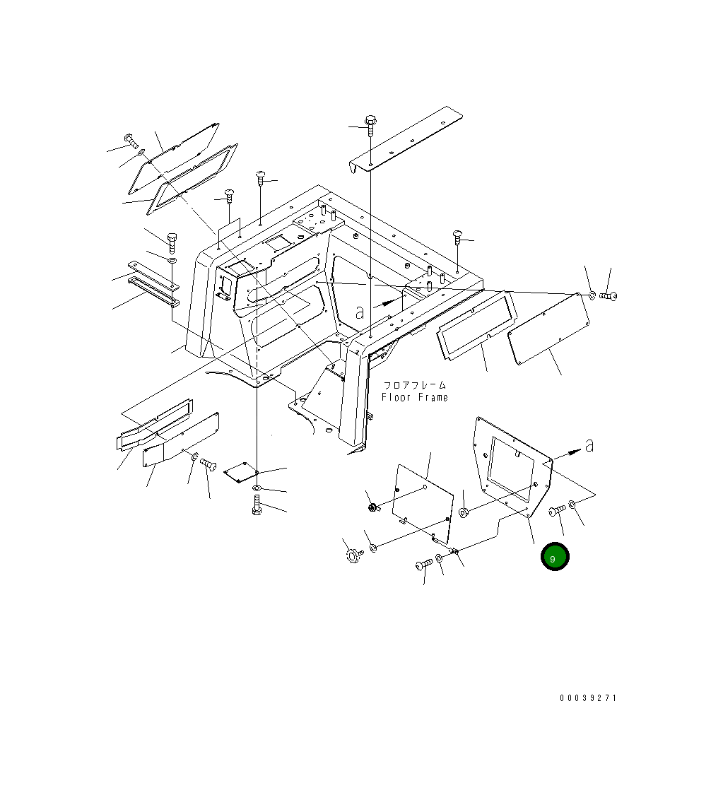 Крышка 14X-54-36830  Komatsu