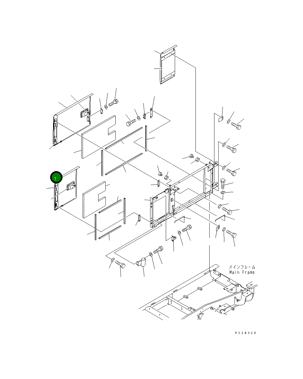 Крышка 207-54-61210  Komatsu