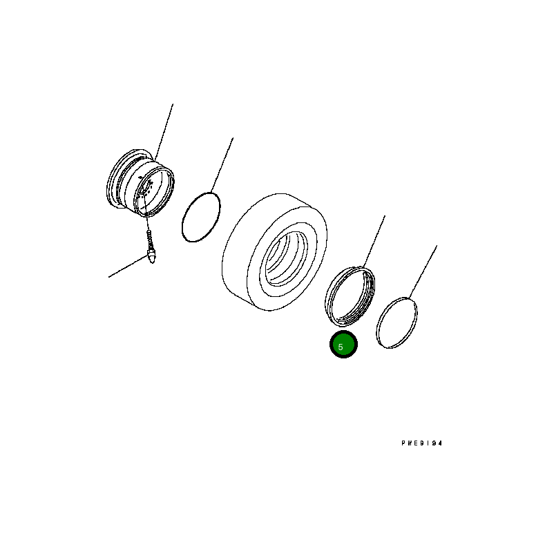 Кольцо уплотнительное (O-Ring) 417-30-B1180  Komatsu
