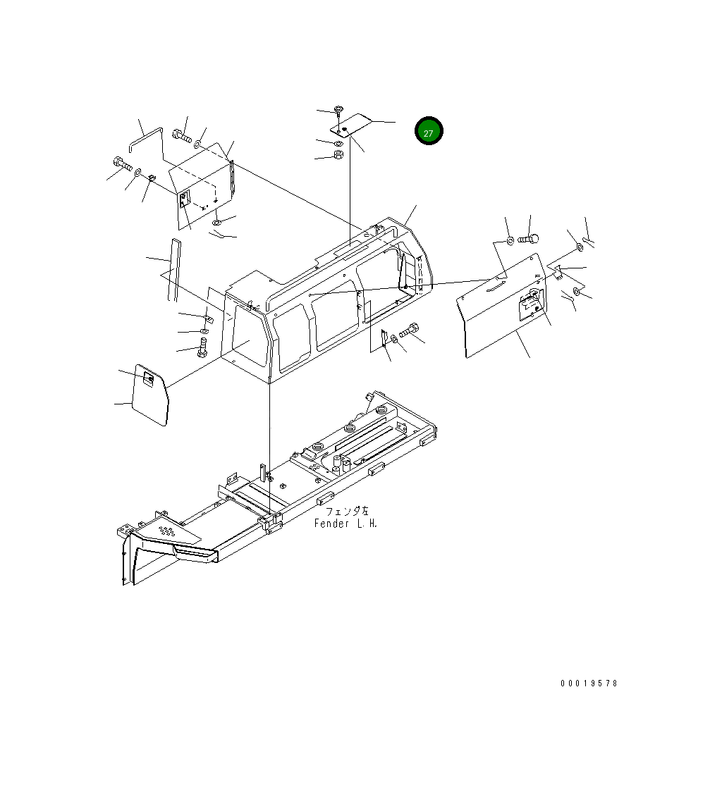 Крышка 17A-54-28771 Komatsu
