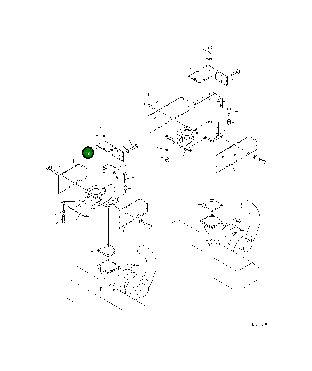Крышка 21T-01-67230 Komatsu