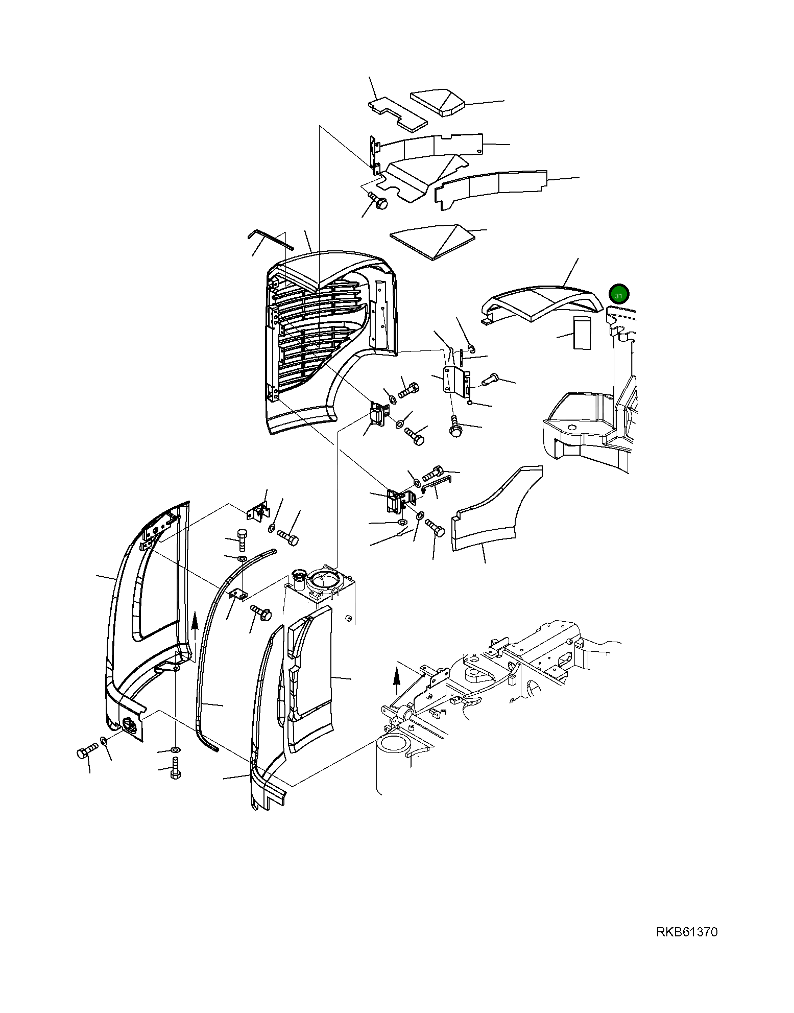 Крышка 22L-54-R3854 Komatsu