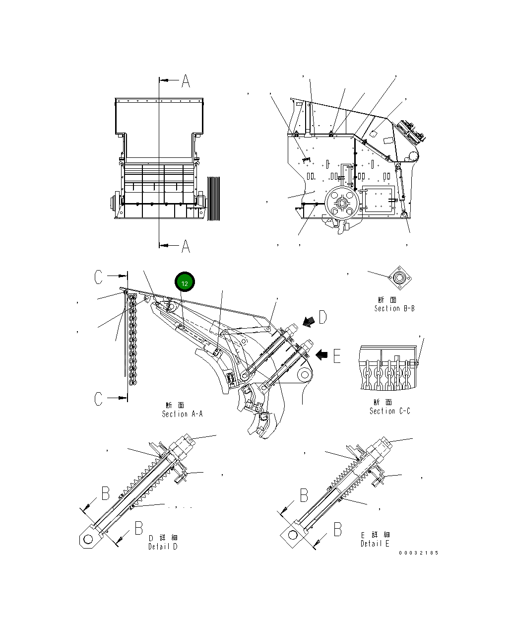 Болт 01252-72480 Komatsu