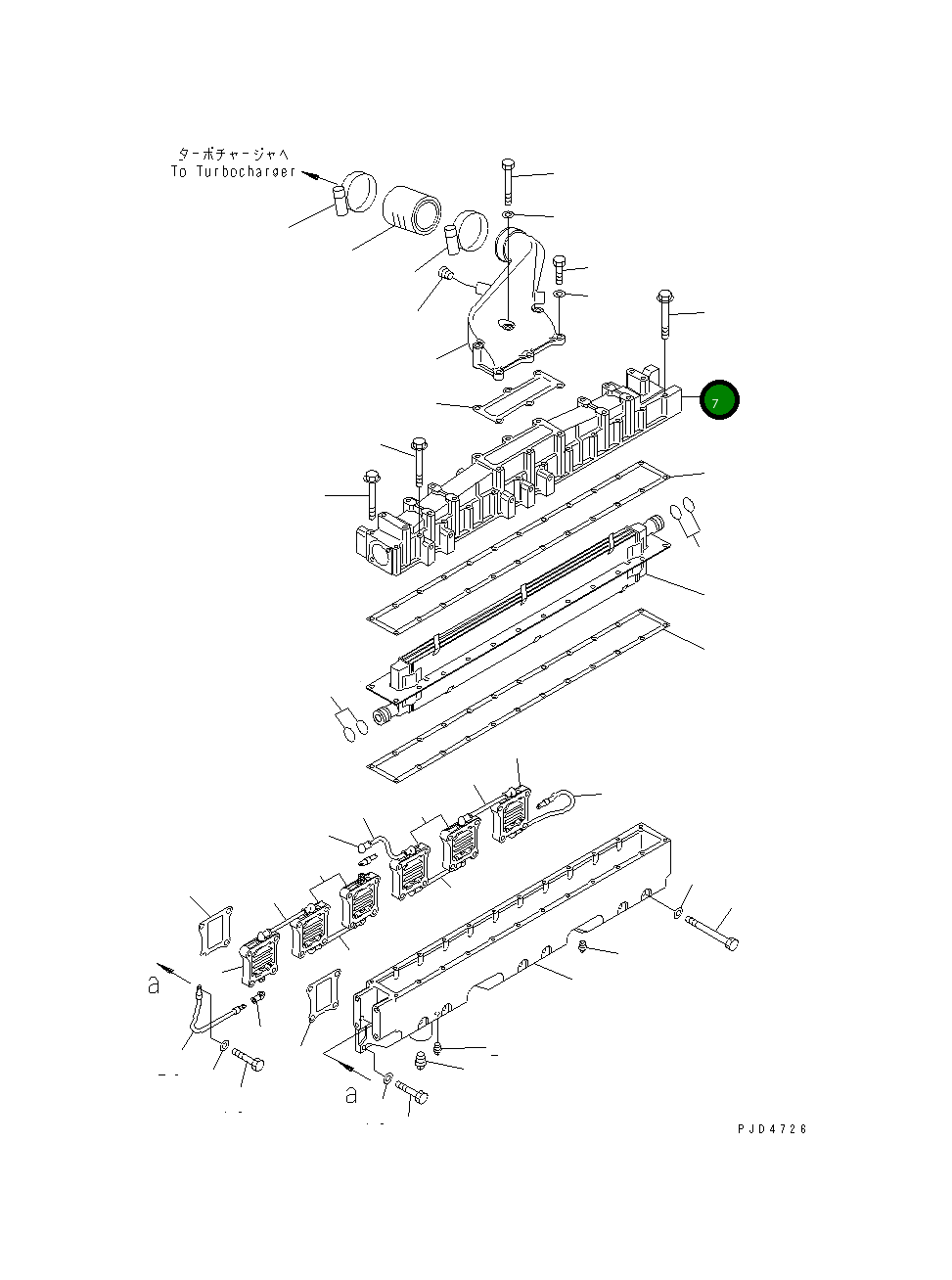Крышка 6152-12-4210  Komatsu