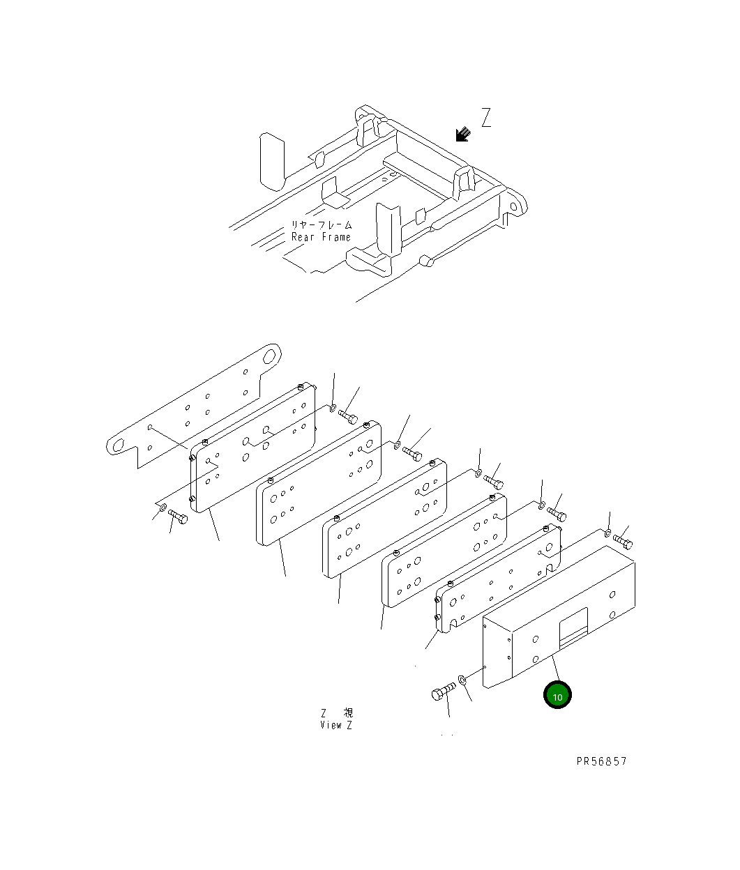 Крышка 23B-46-19660 Komatsu
