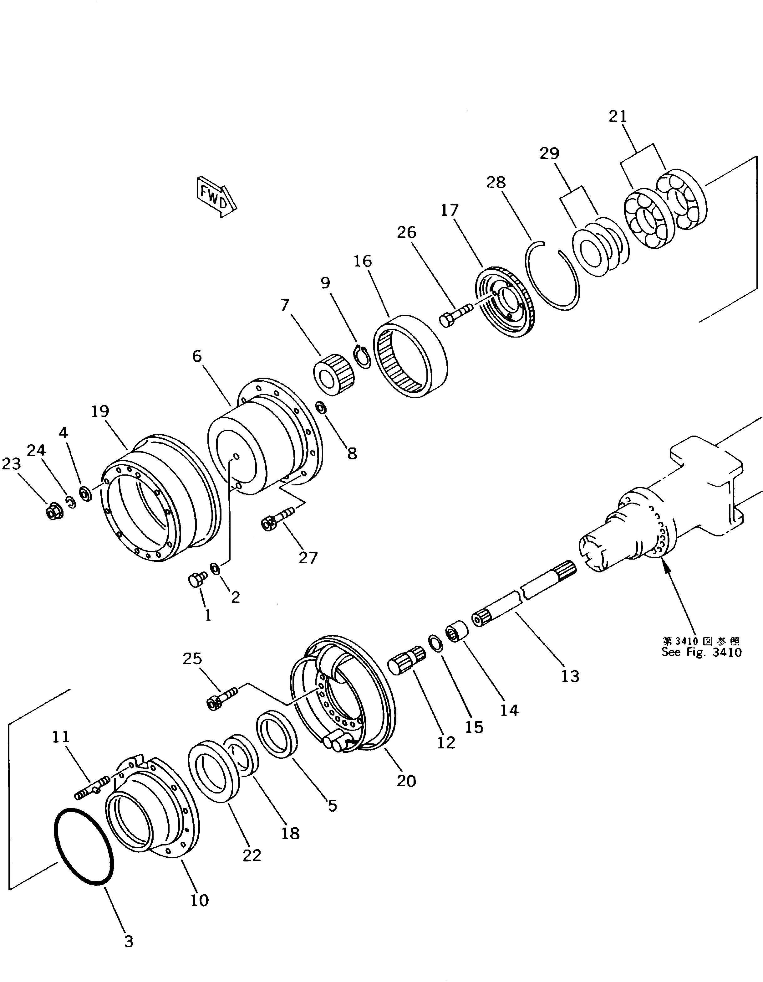 Болт 20G-22-K1530  Komatsu
