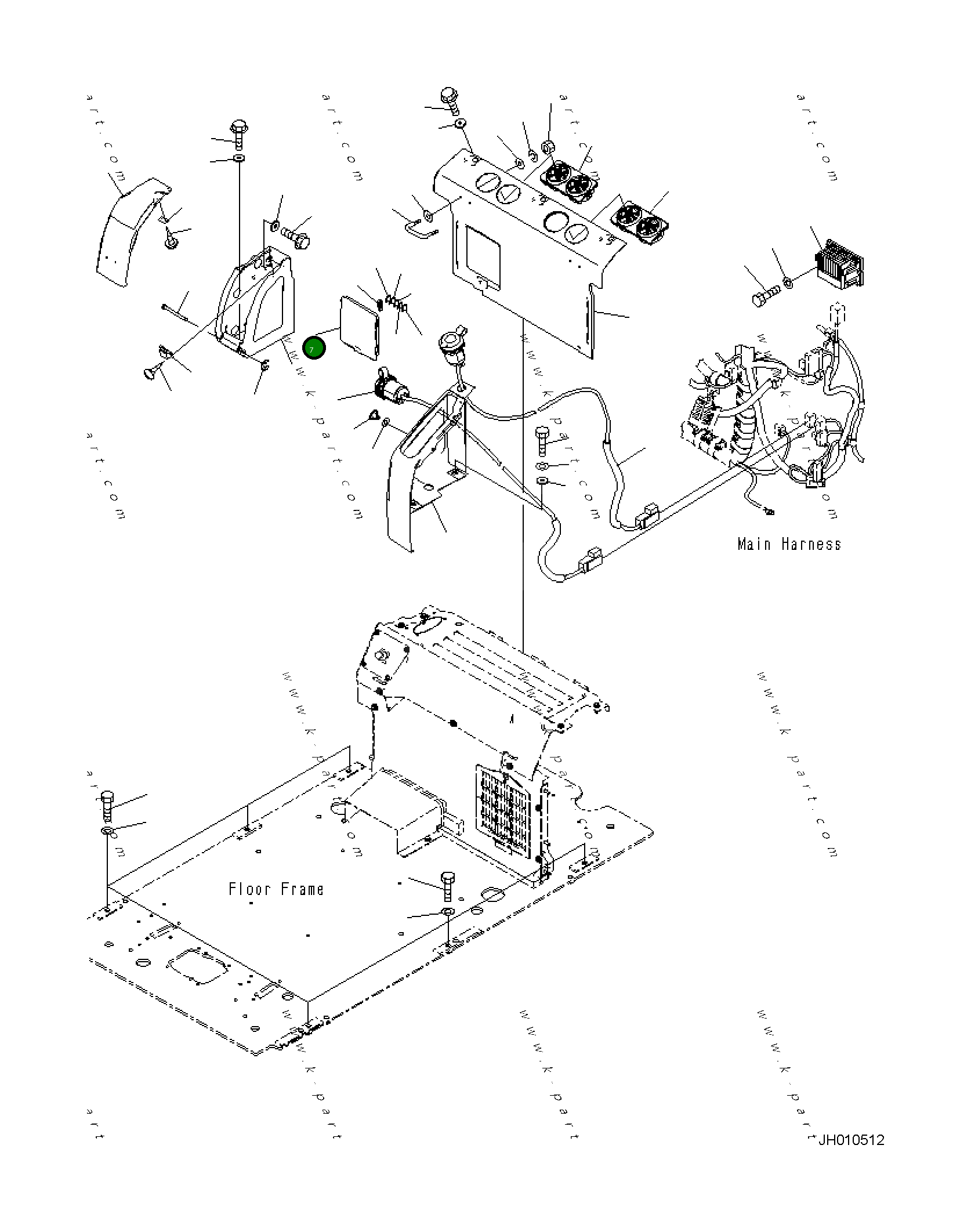 Крышка 2A5-53-11651 Komatsu