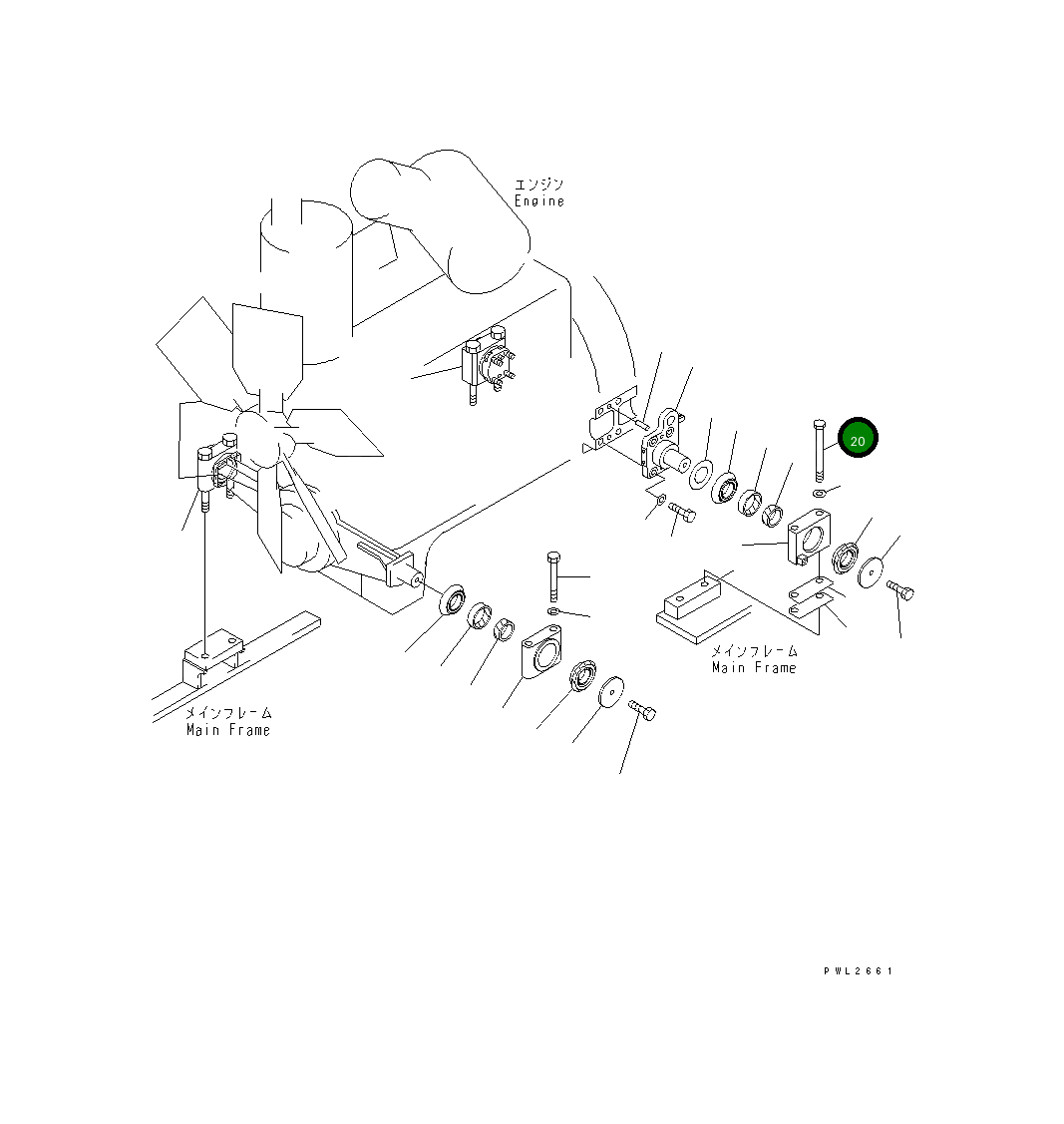 Болт 207-70-13340 Komatsu