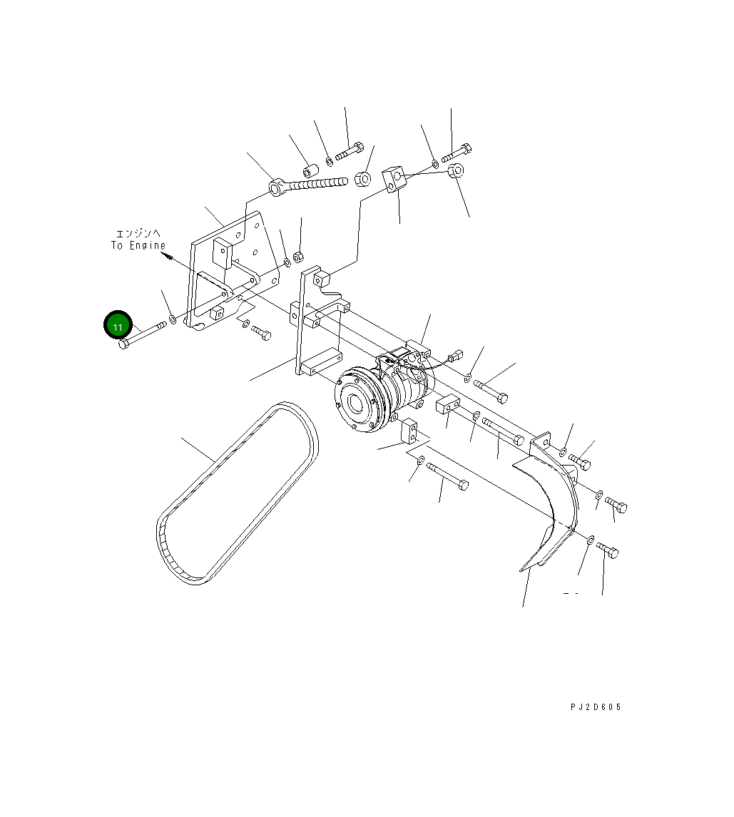 Болт 01019-31220 Komatsu