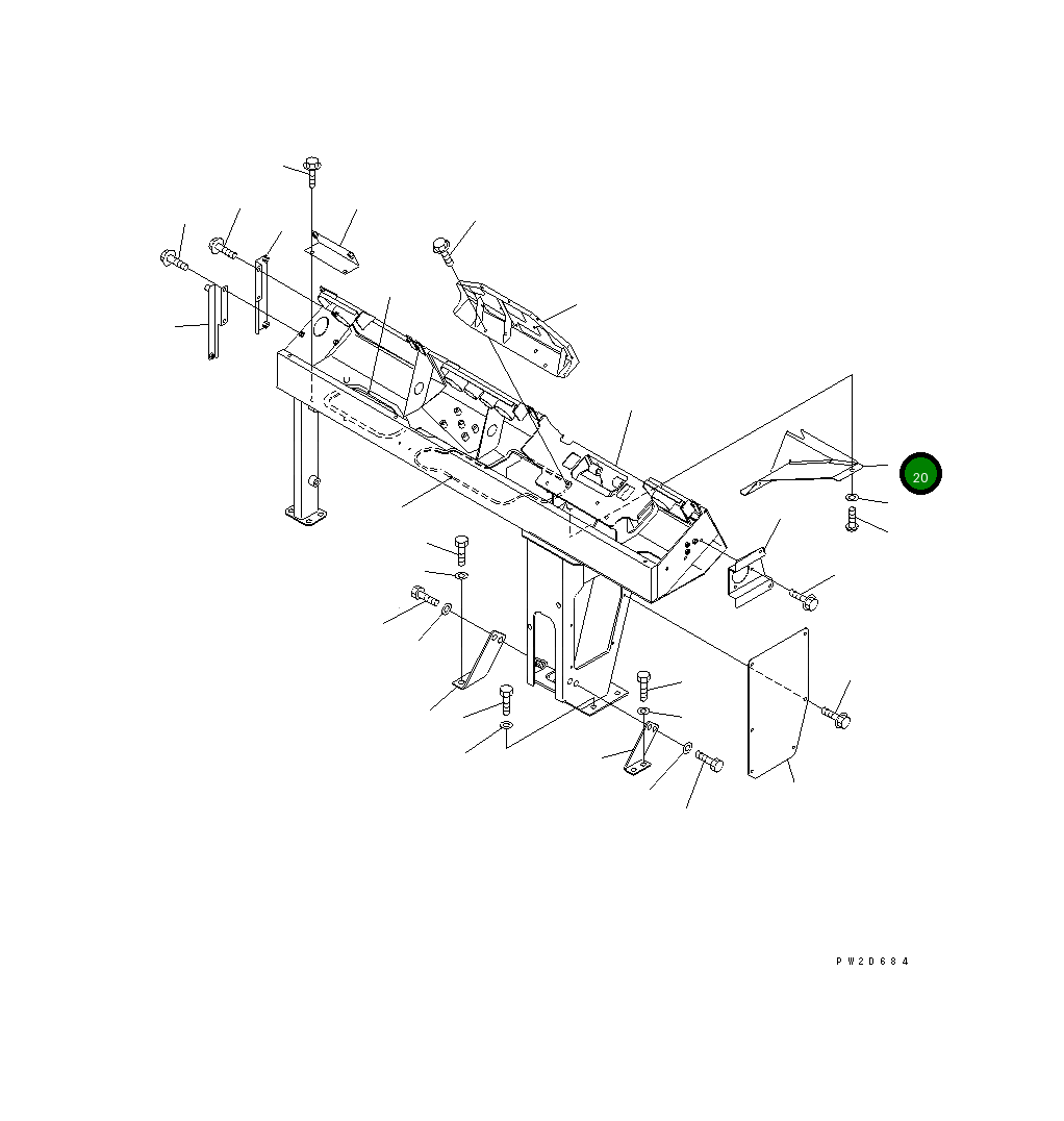 Крышка 56B-54-15581 Komatsu