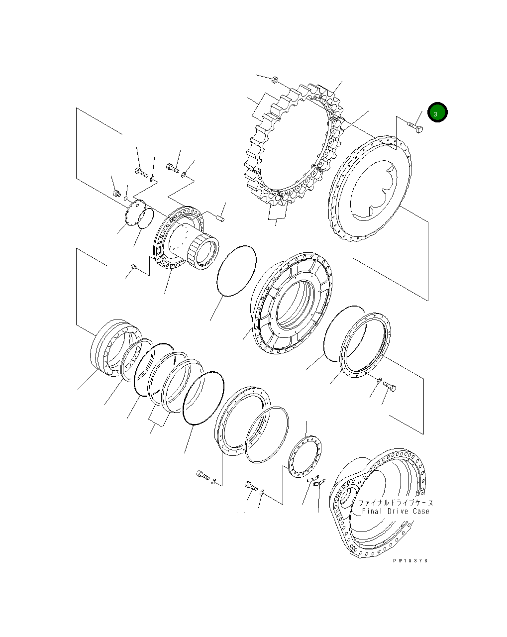 Болт 19M-09-21360 Komatsu