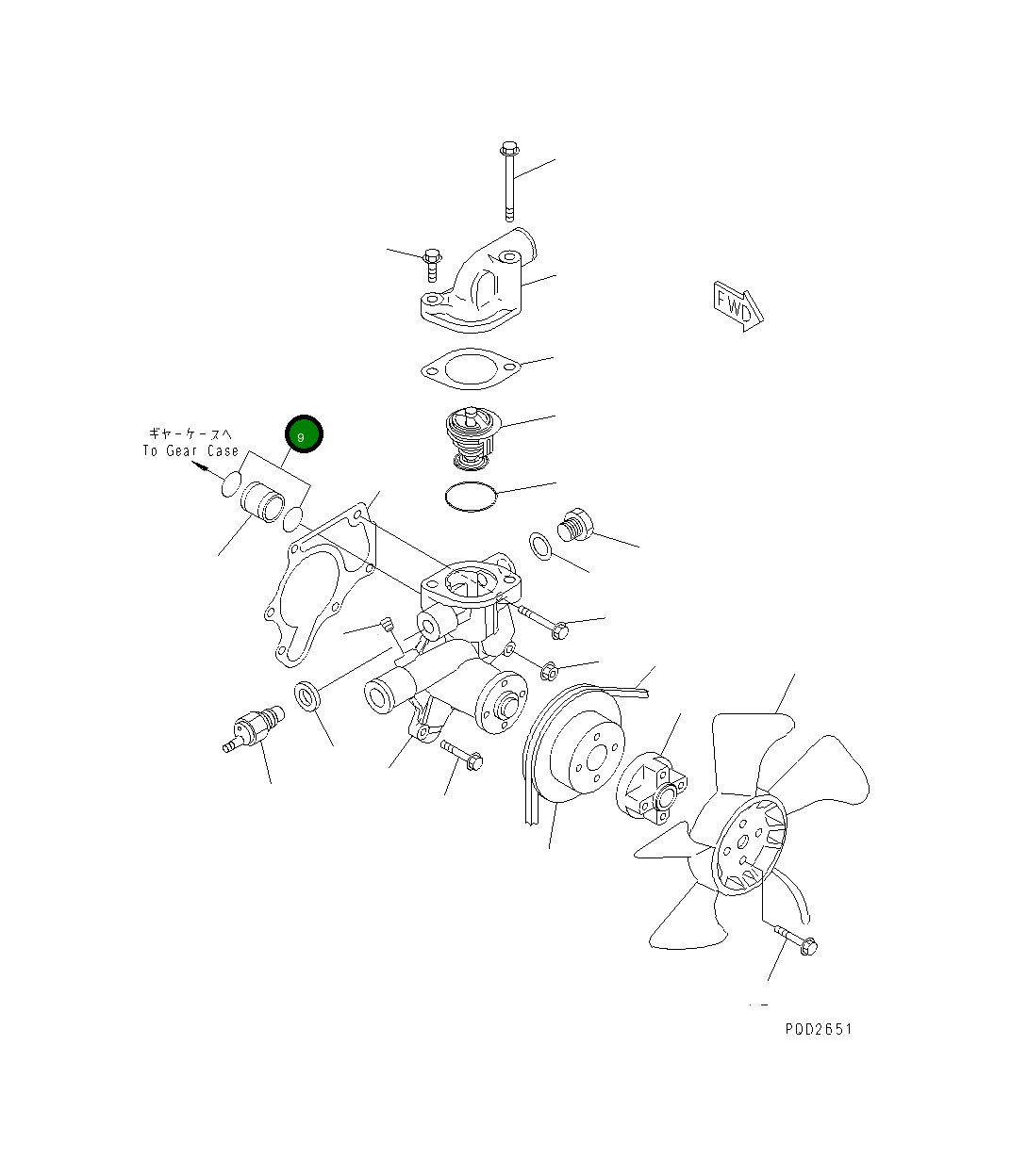 Кольцо уплотнительное (O-Ring) YM24311-000220 Komatsu