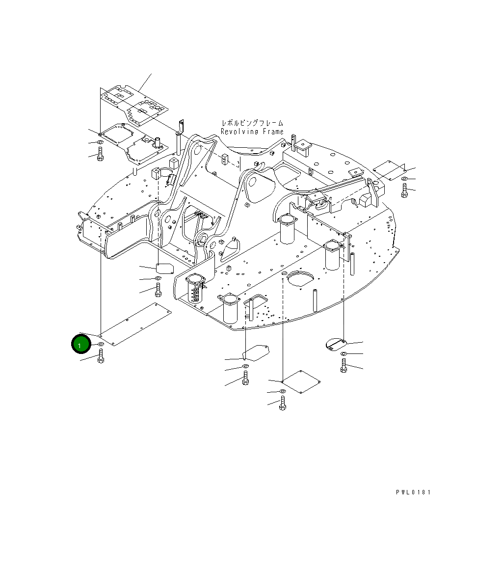 Крышка 22U-970-1210 Komatsu
