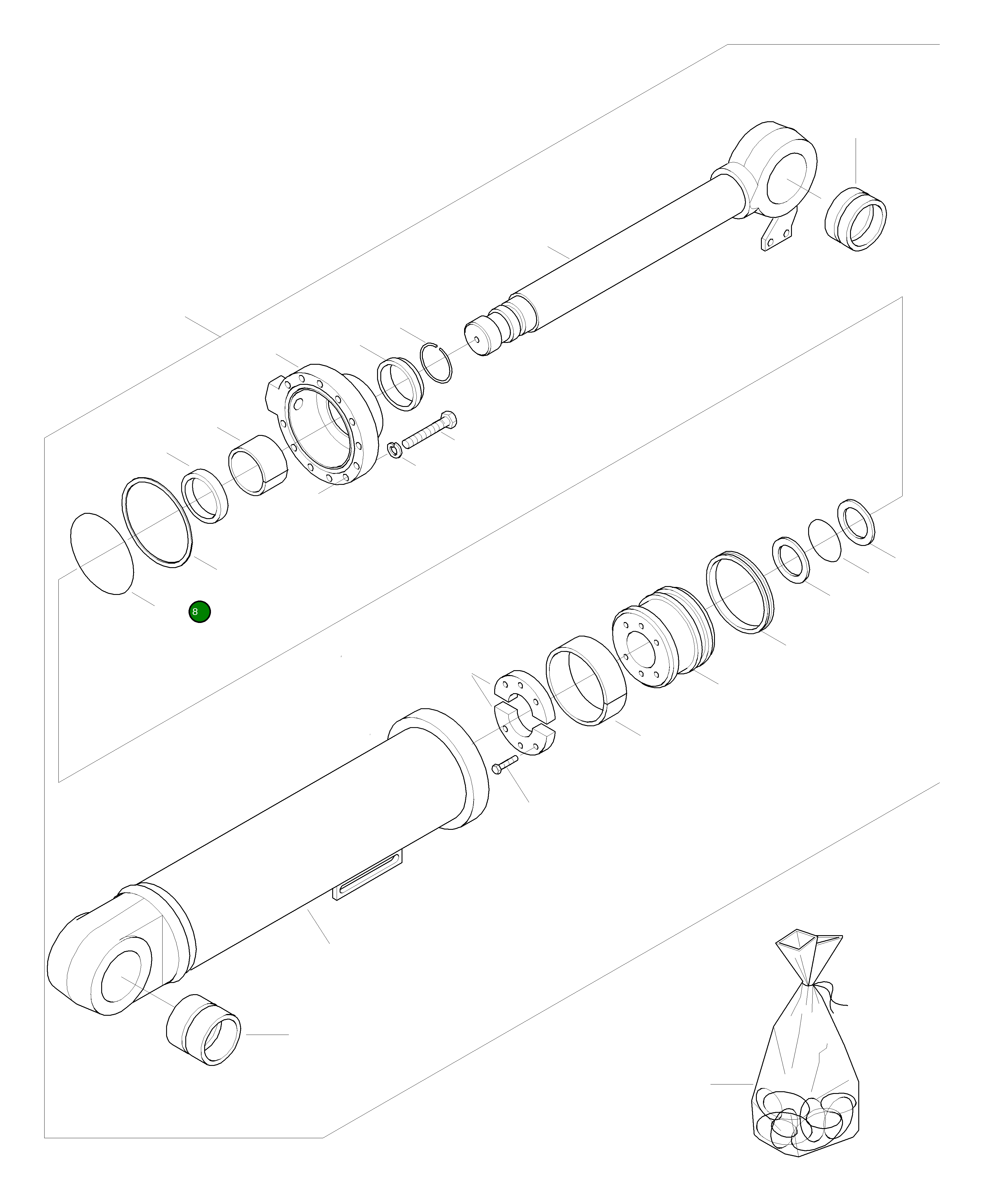 Кольцо уплотнительное (O-Ring) 424-63-H0P07  Komatsu