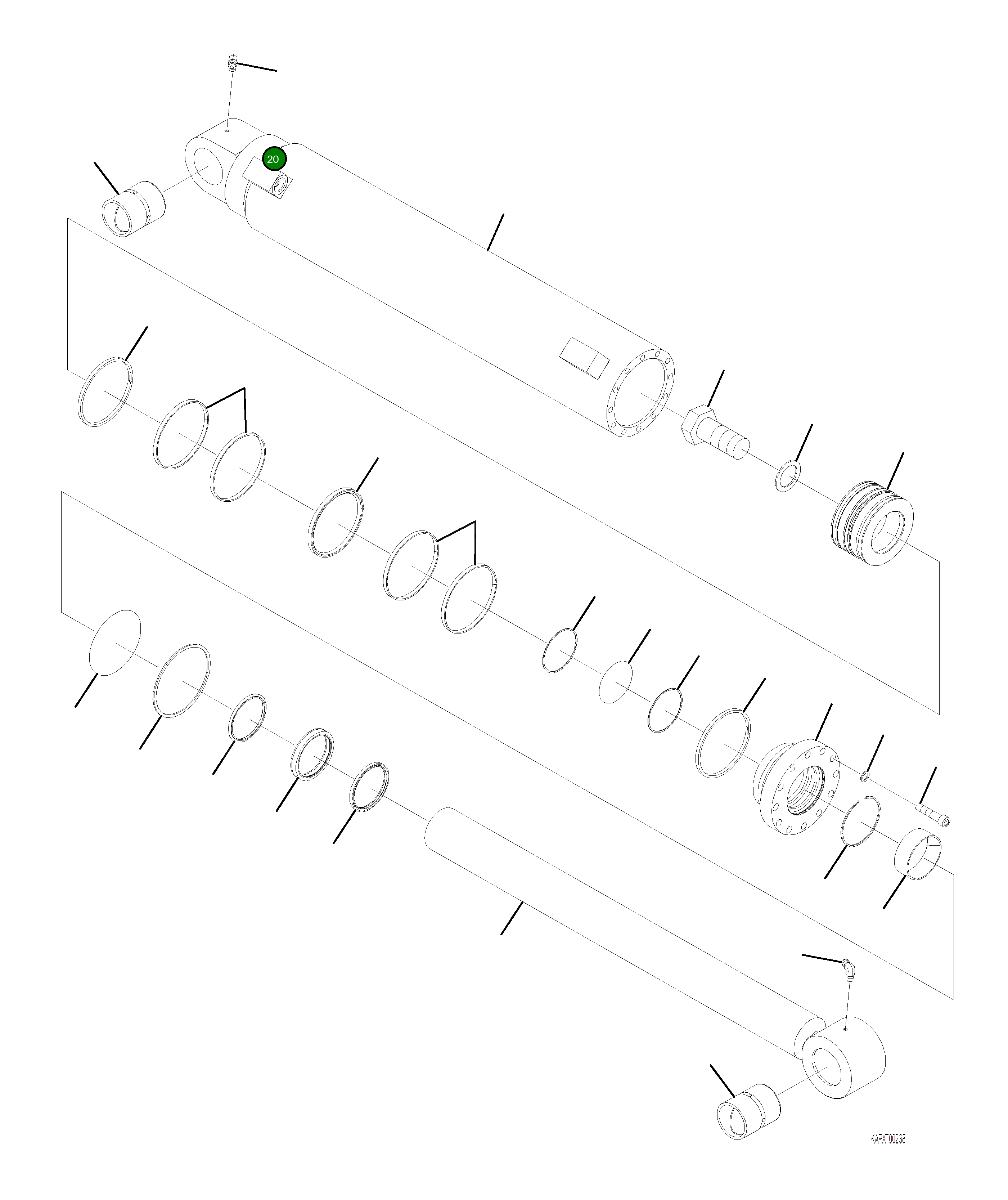 Болт 19956KF Komatsu