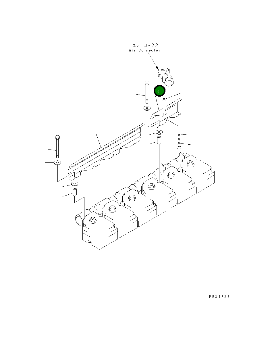 Крышка 6162-13-5761 Komatsu