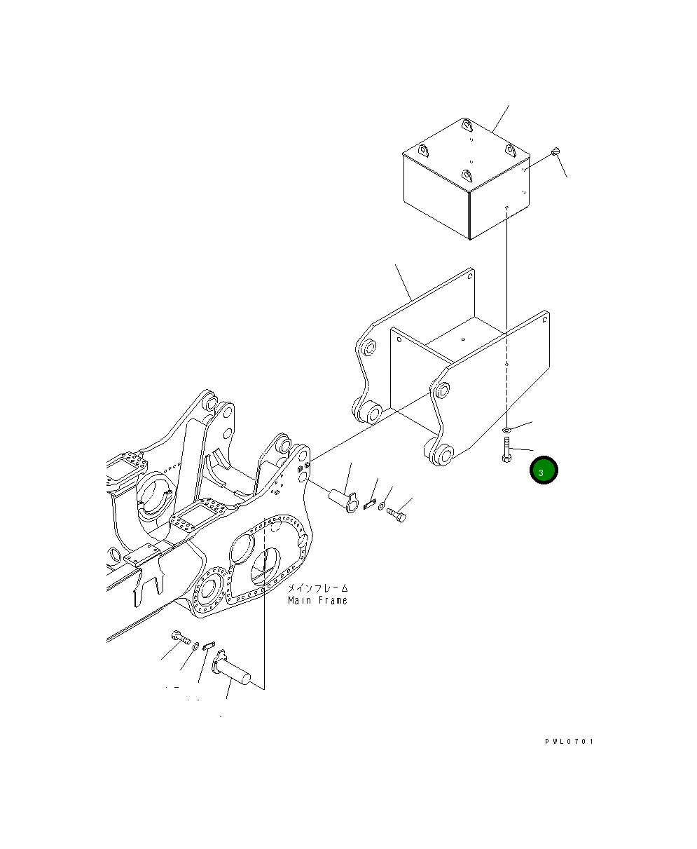 Болт 01011-83025  Komatsu