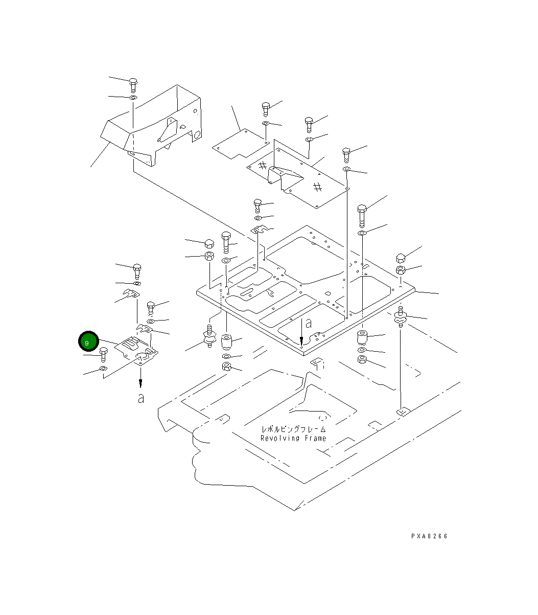 Крышка 21F-54-11180  Komatsu