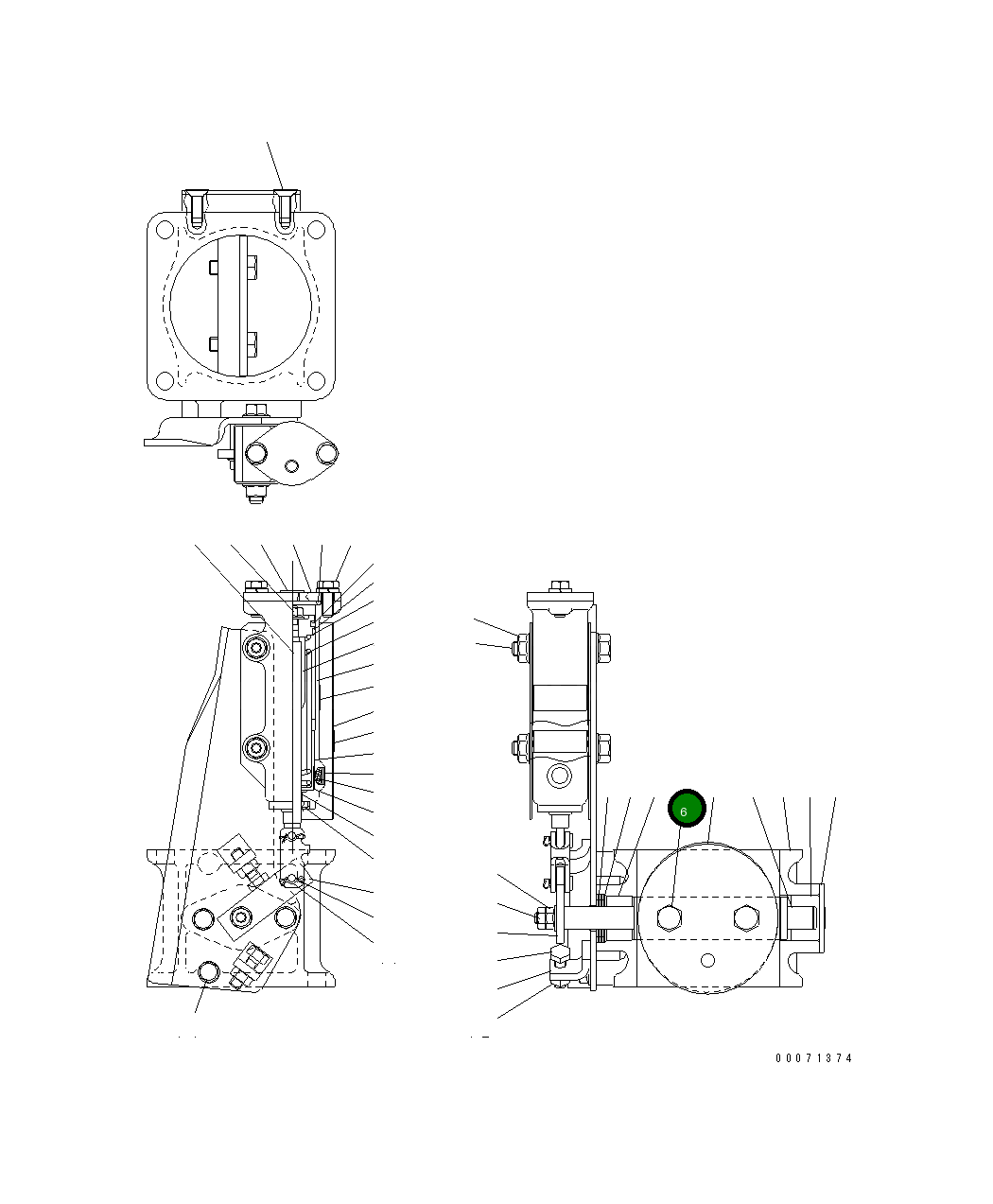 Болт MY1100-0725 Komatsu