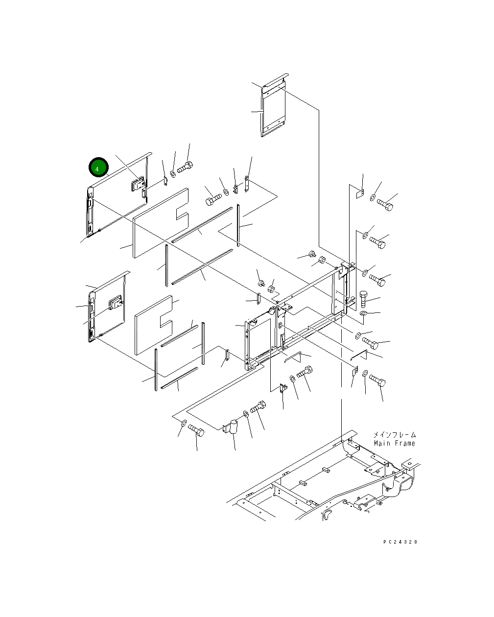 Крышка 207-54-61151  Komatsu