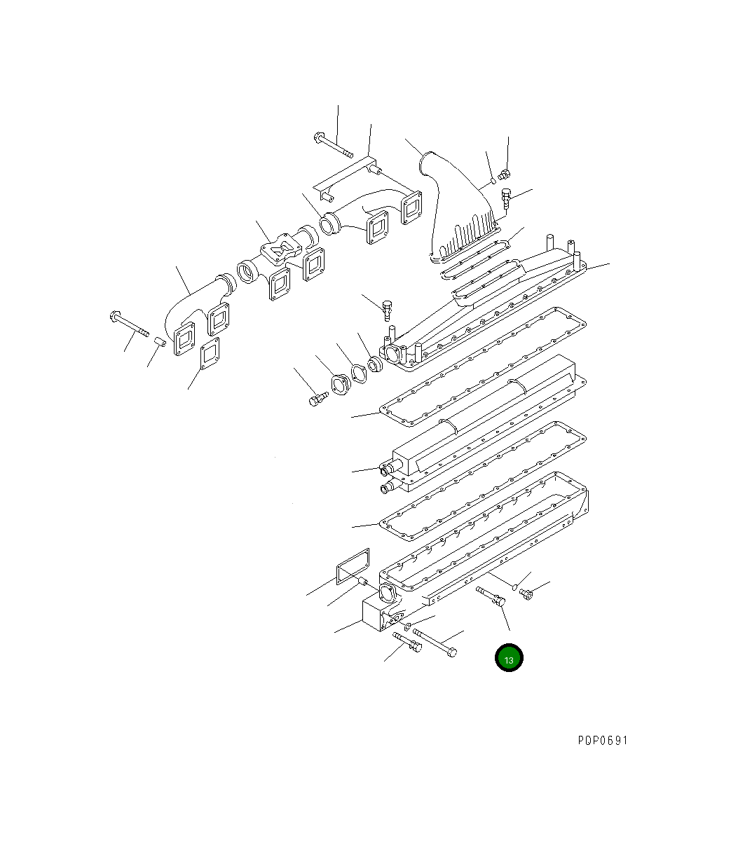 Болт CU3040839  Komatsu