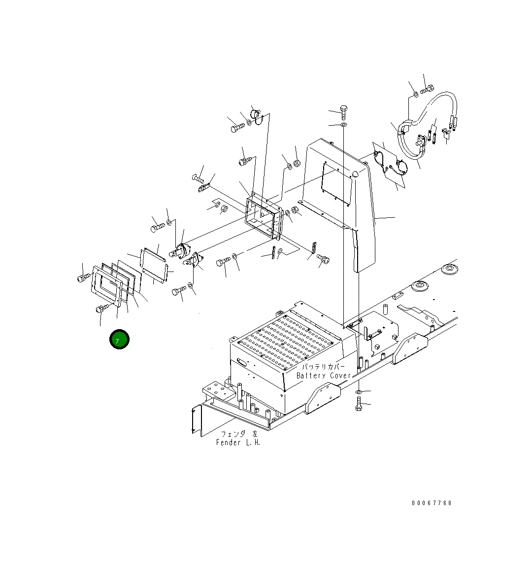 Крышка 198-06-73120  Komatsu