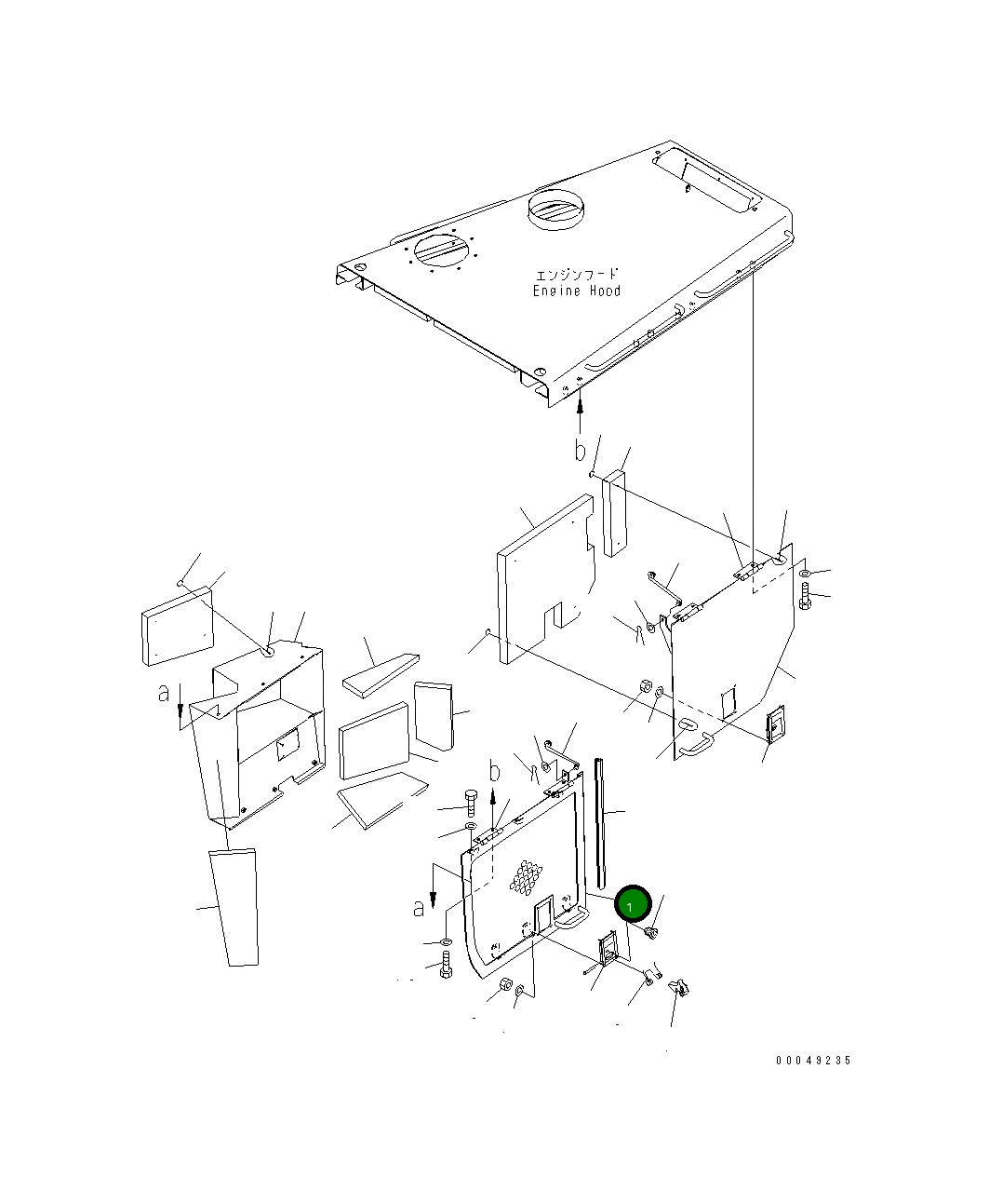 Крышка 195-54-81611 Komatsu