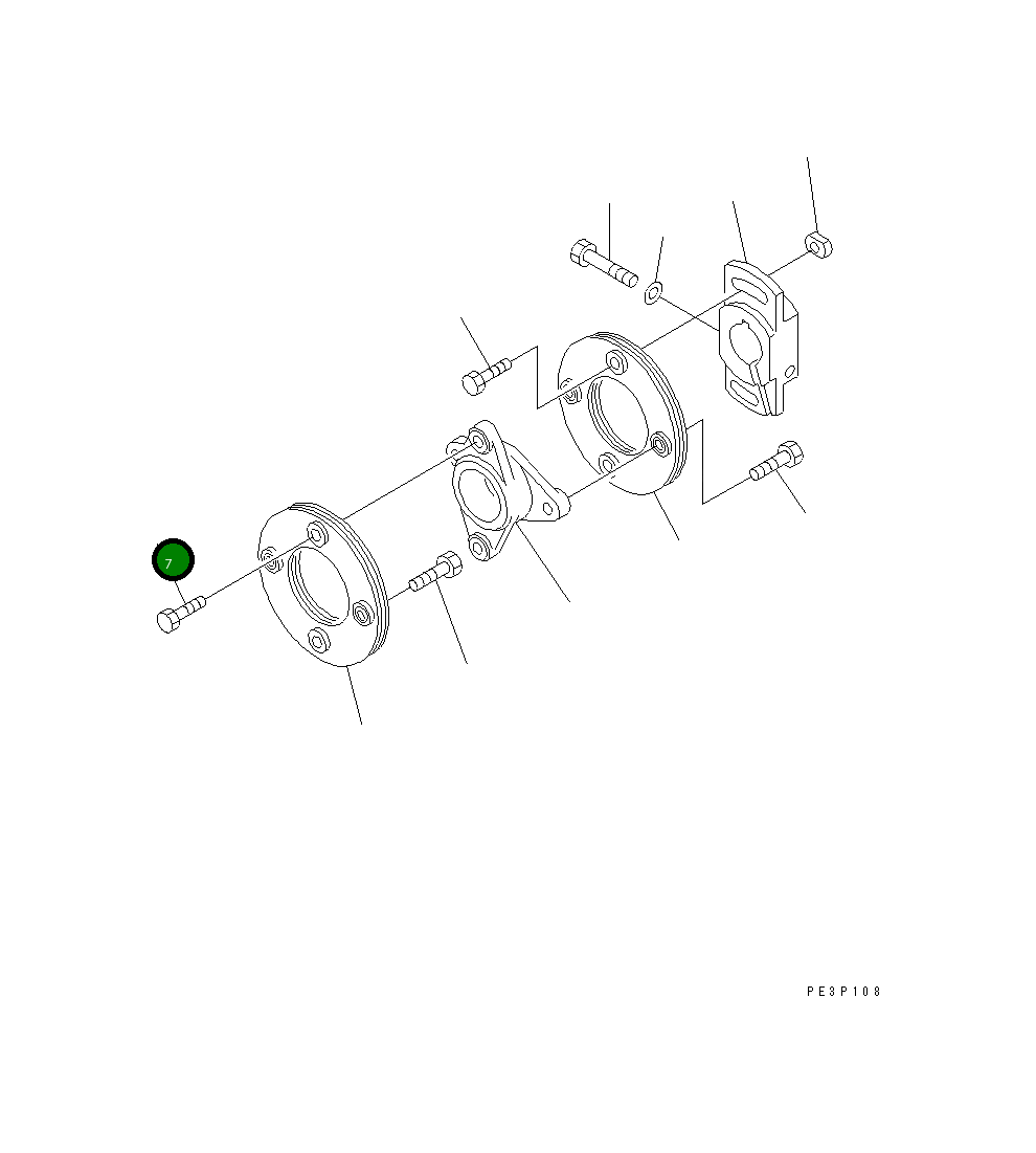 Болт DK156633-3900 Komatsu