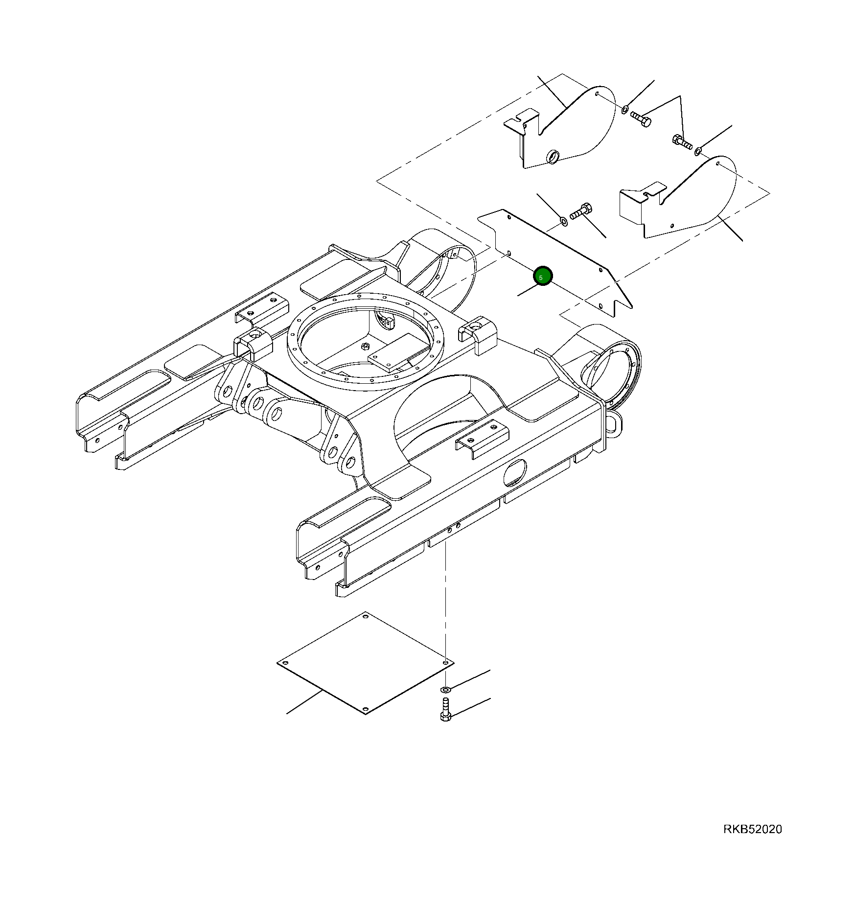 Крышка 20W-30-R1222  Komatsu