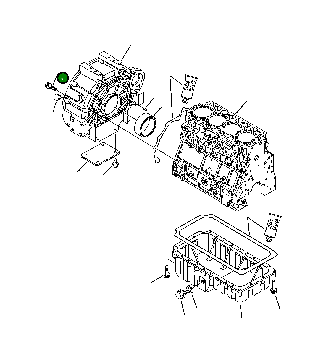 Болт YM26106100352 Komatsu