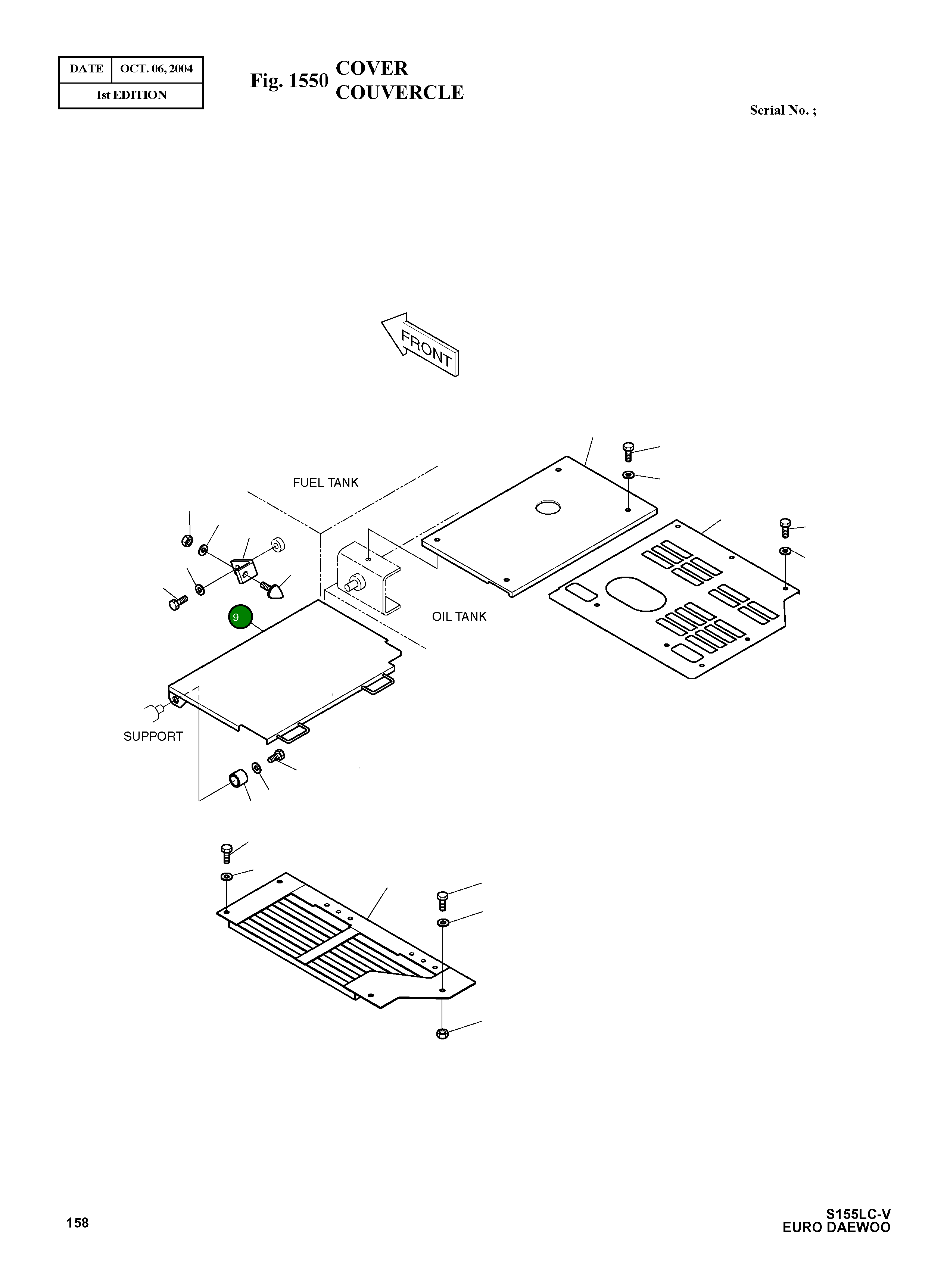 Крышка 2621-3897A Komatsu