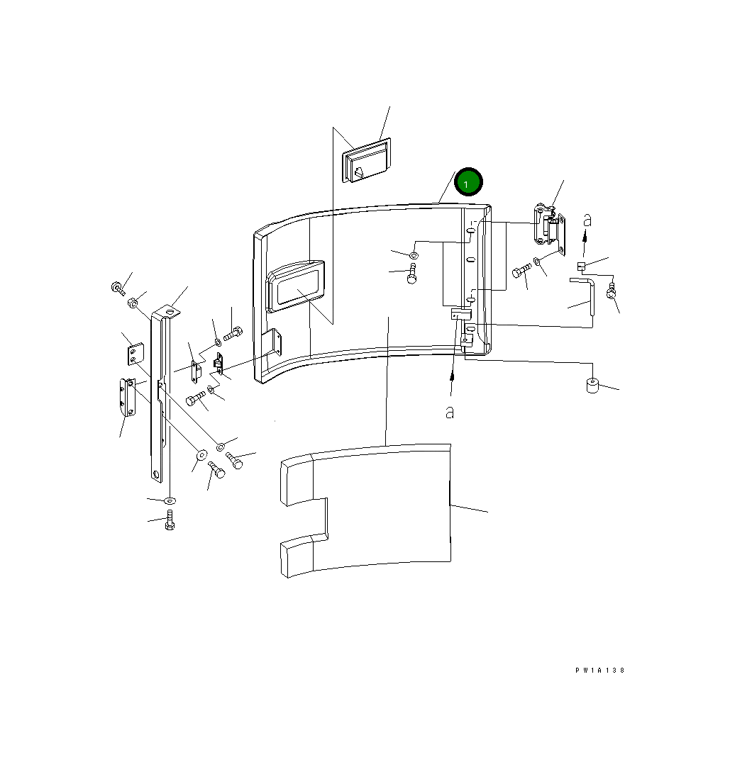 Крышка 22U-54-22312 Komatsu