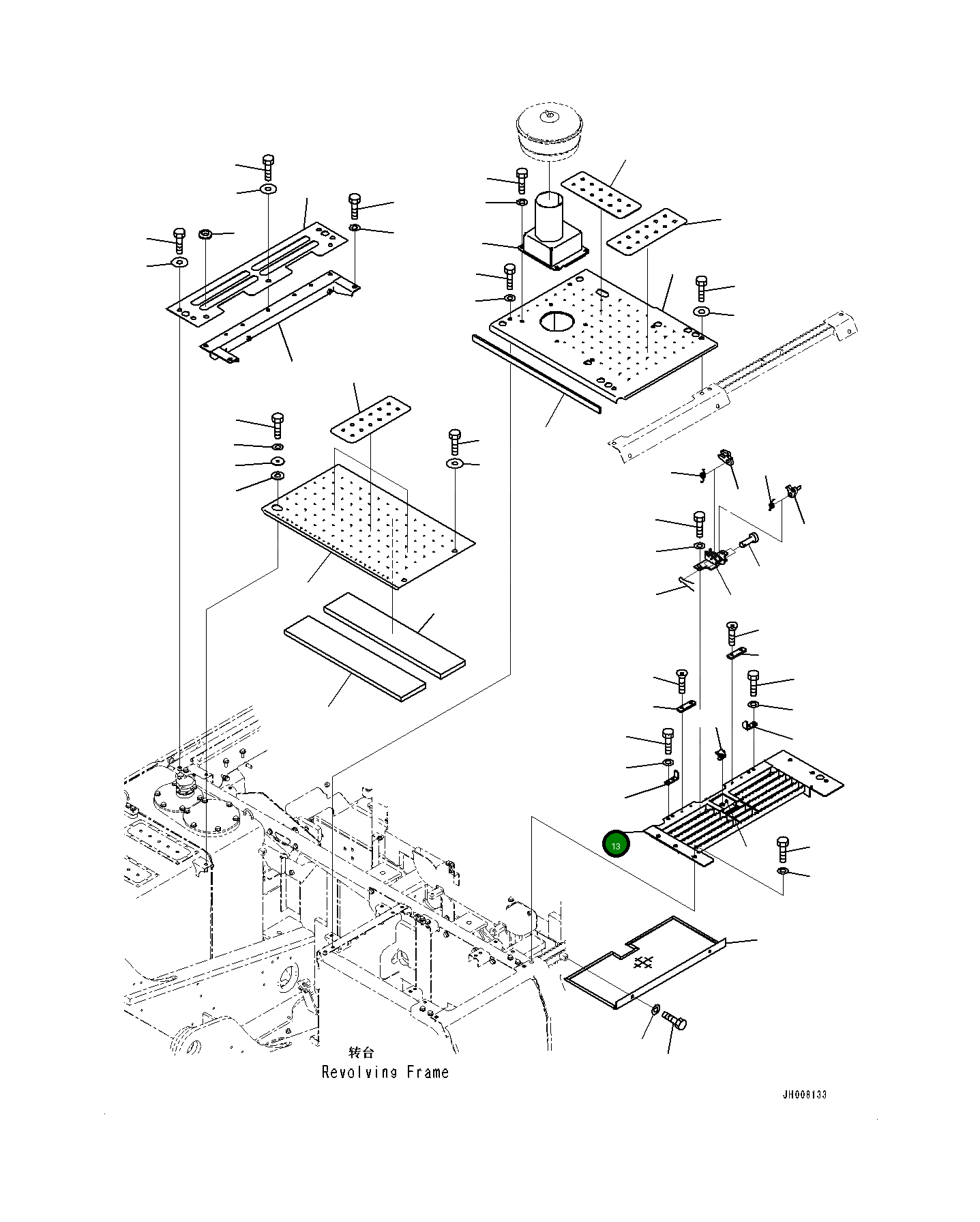 Крышка 205-54-35631 Komatsu