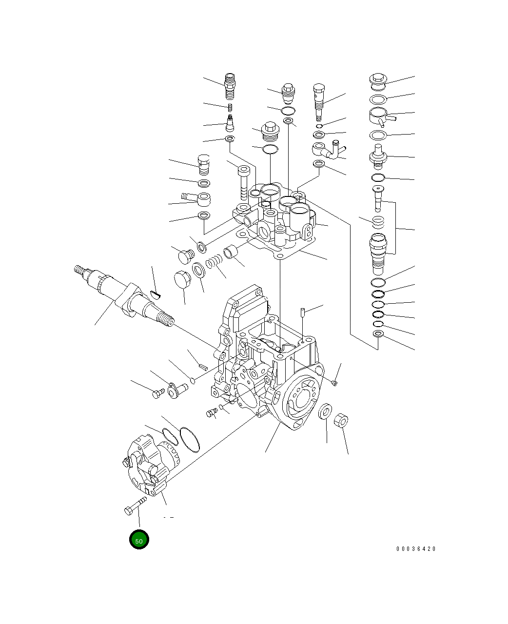 Болт YM158553-51770  Komatsu