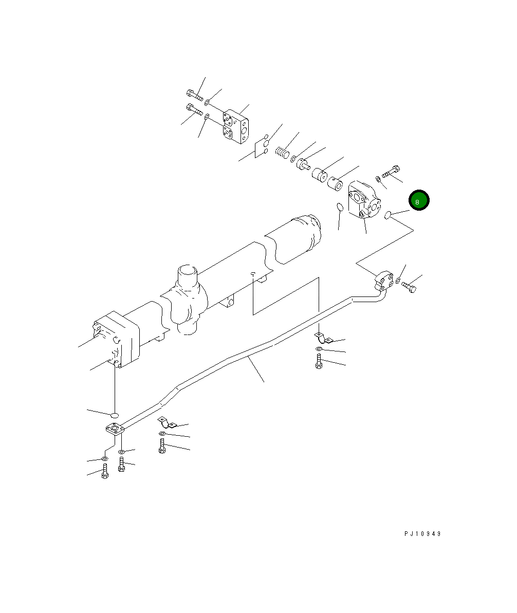 Болт 01011-51615  Komatsu