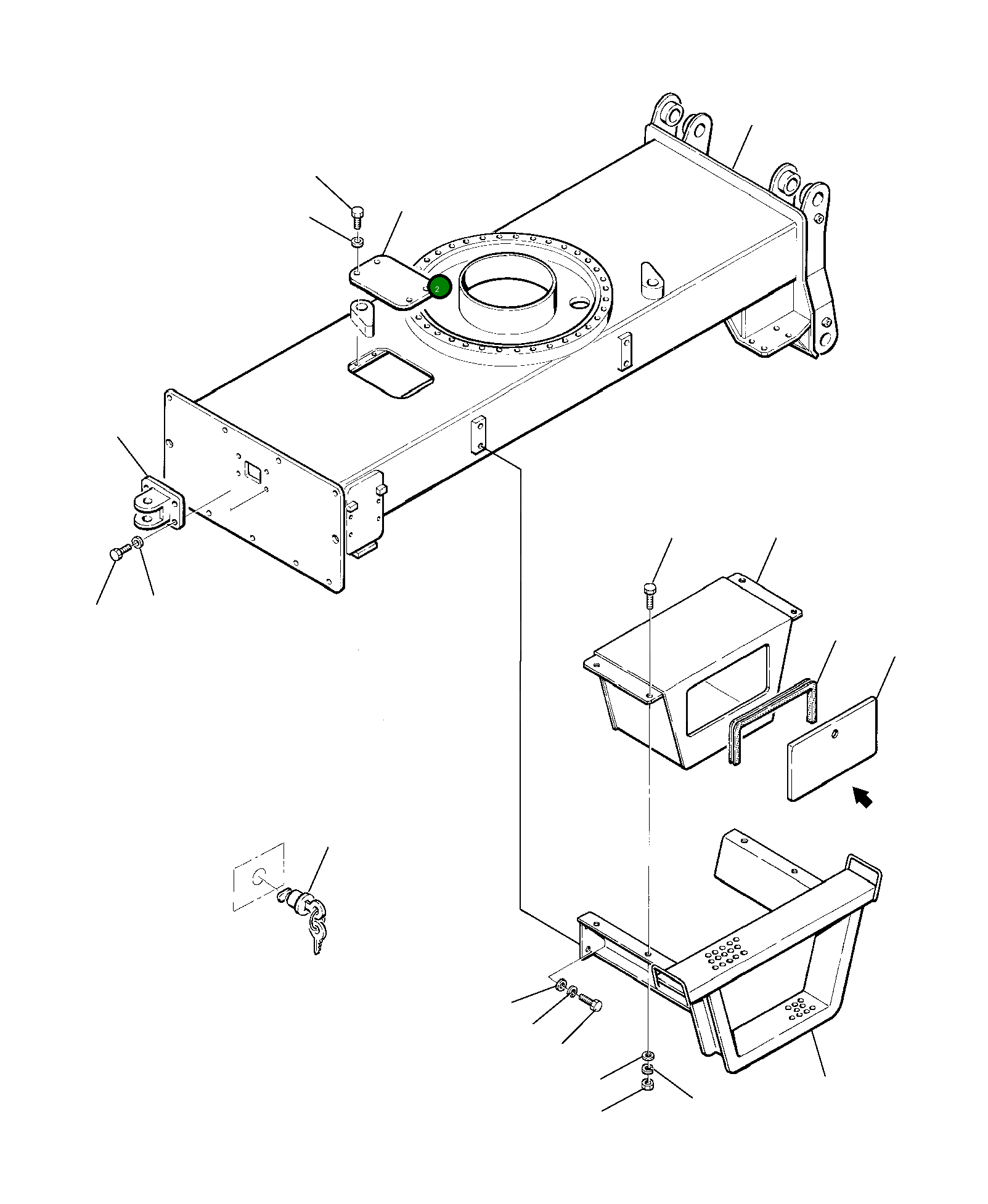Крышка 22E-47-11120 Komatsu