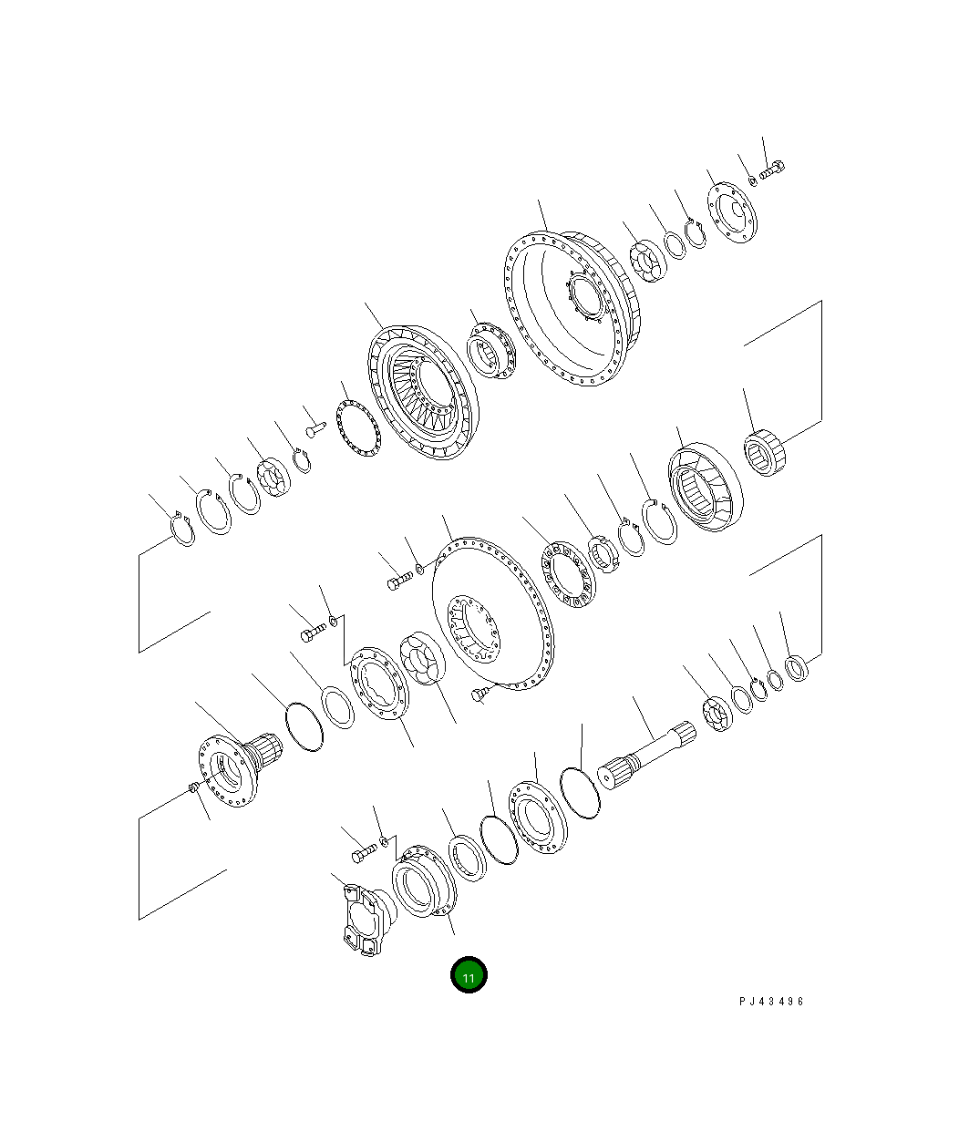 Крышка 711-73-13341 Komatsu