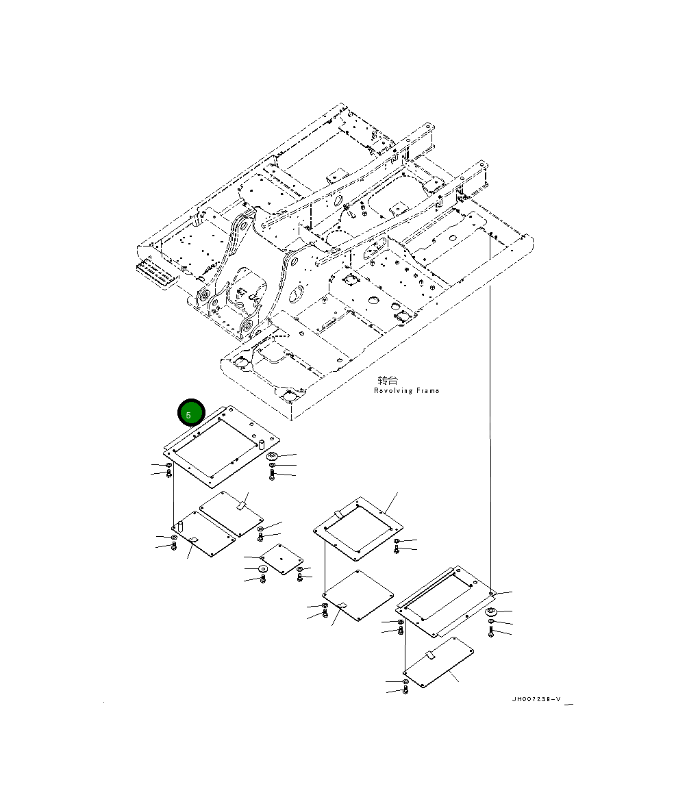 Крышка 20Y-54-76540 Komatsu