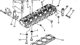Головка блока цилиндров 6137-11-1011 Komatsu