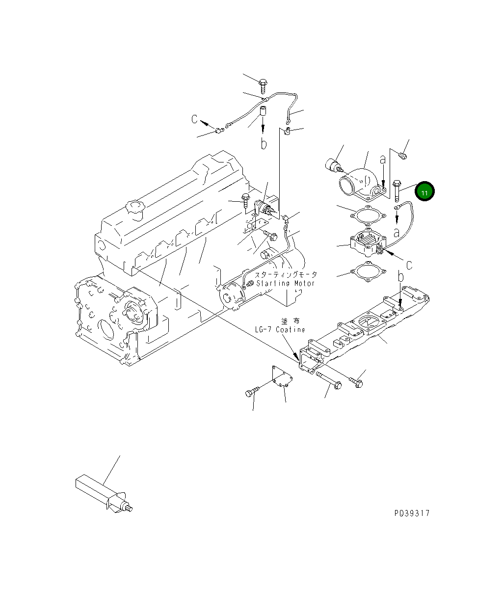 Болт 01435-21070 Komatsu