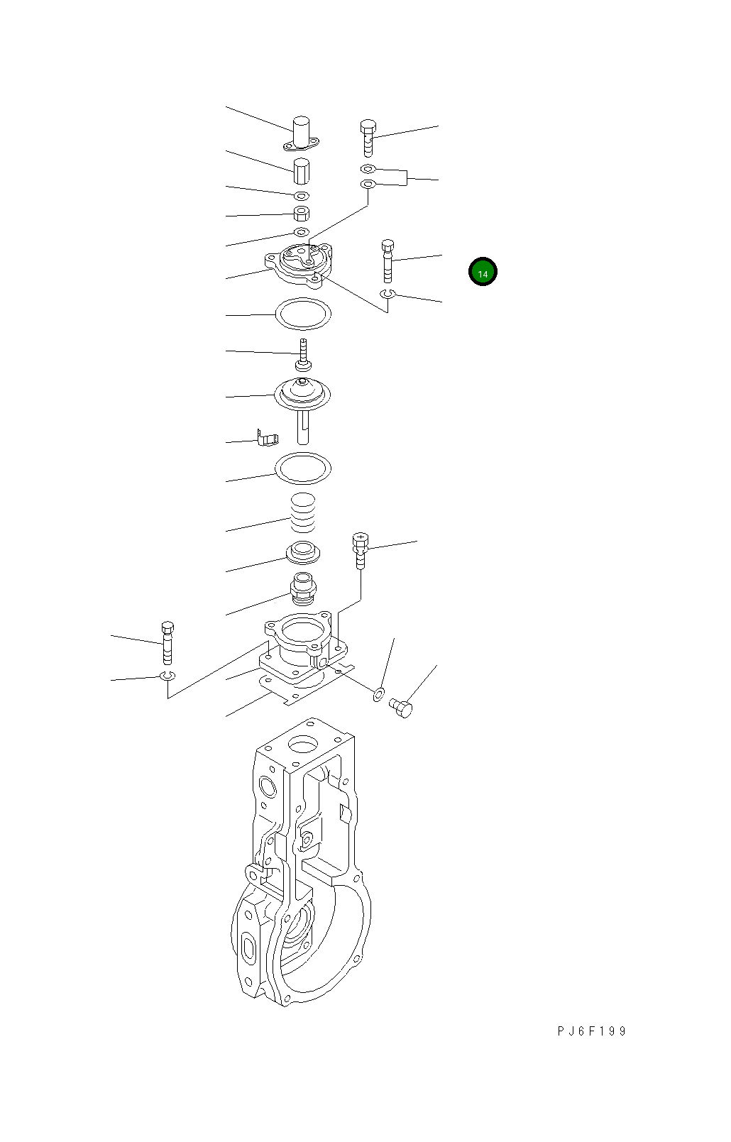 Болт DK154062-29  Komatsu