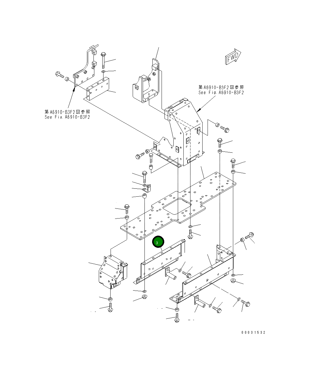 Крышка 6155-11-5350 Komatsu