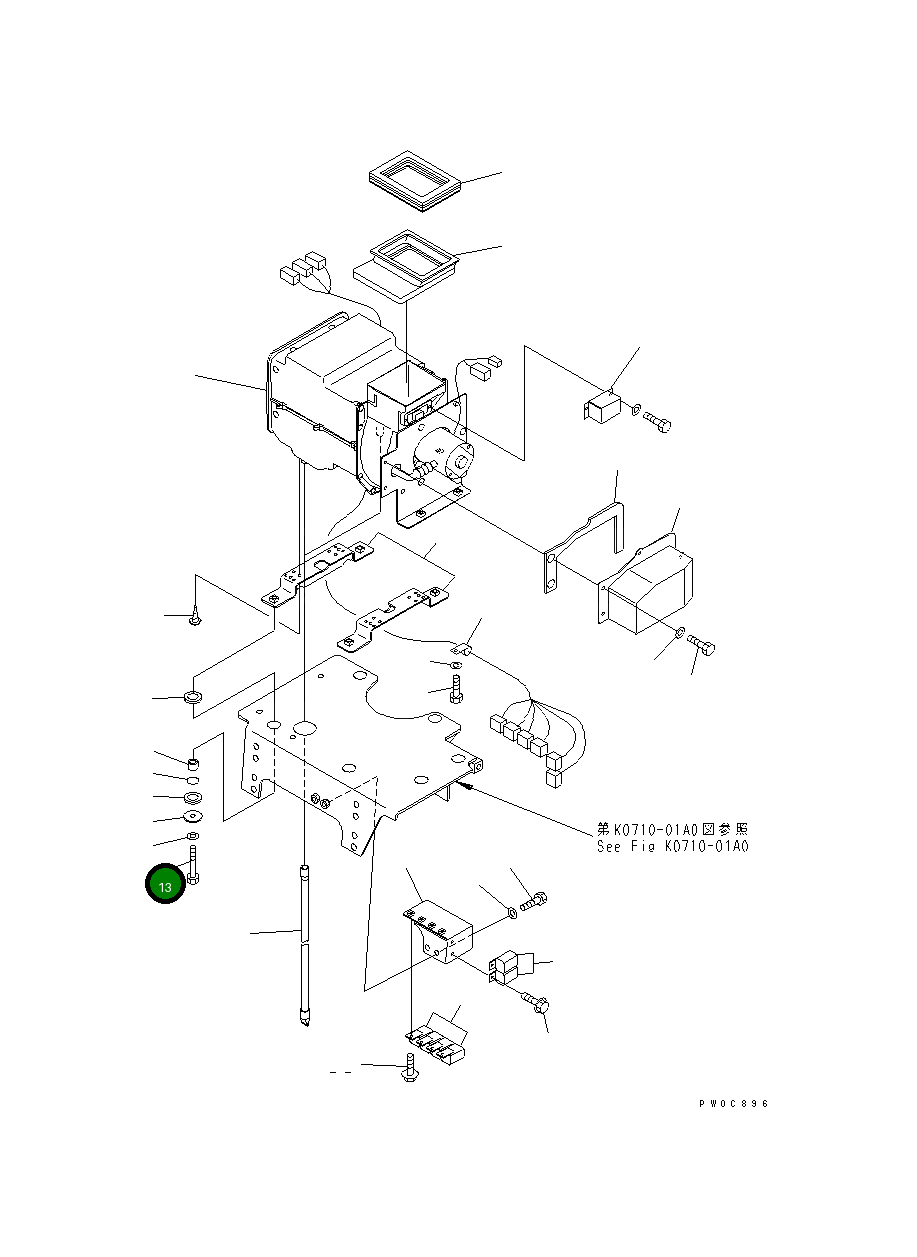 Болт 01010-B1035 Komatsu