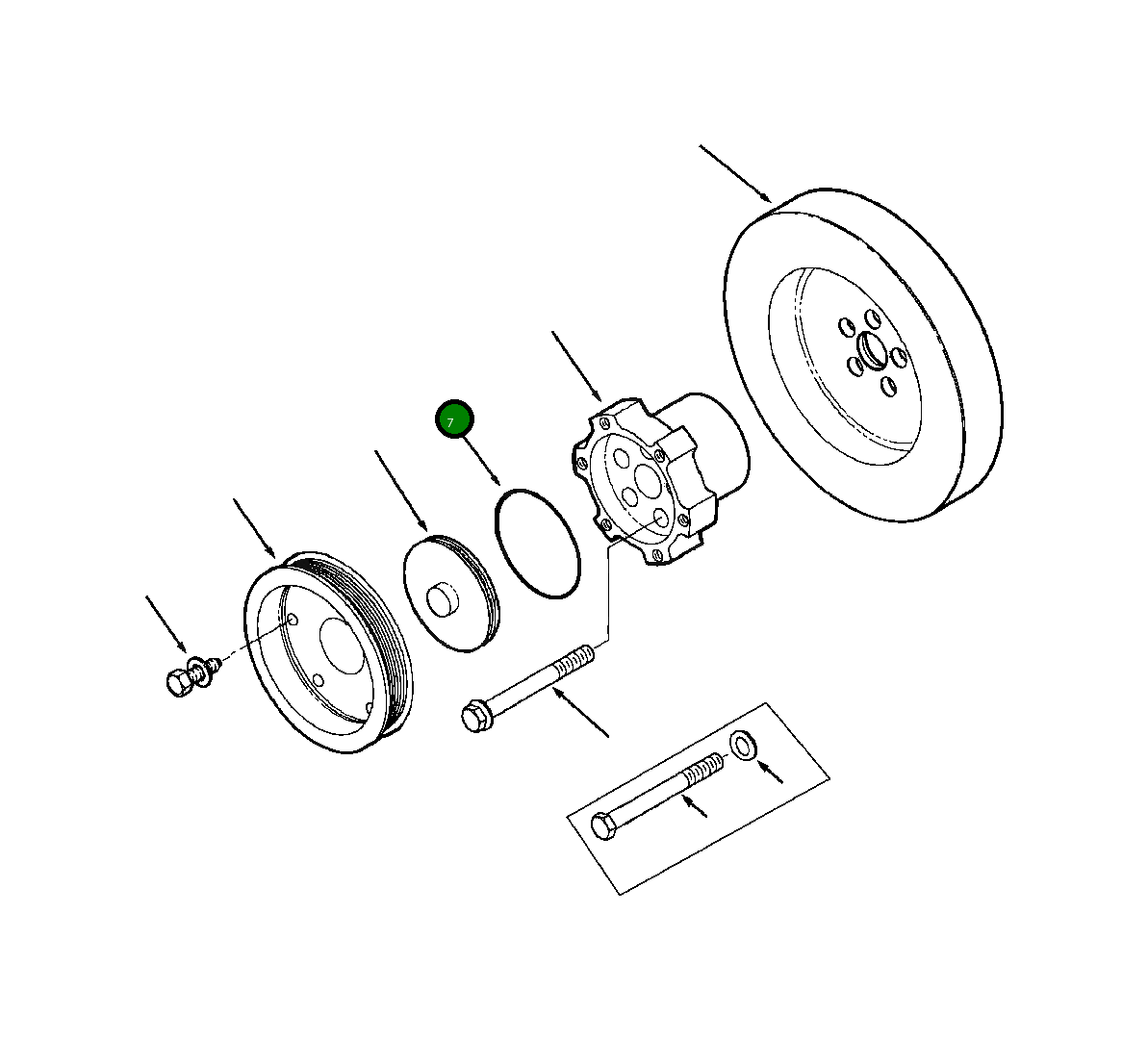 Кольцо уплотнительное (O-Ring) 1246 227 H1  Komatsu