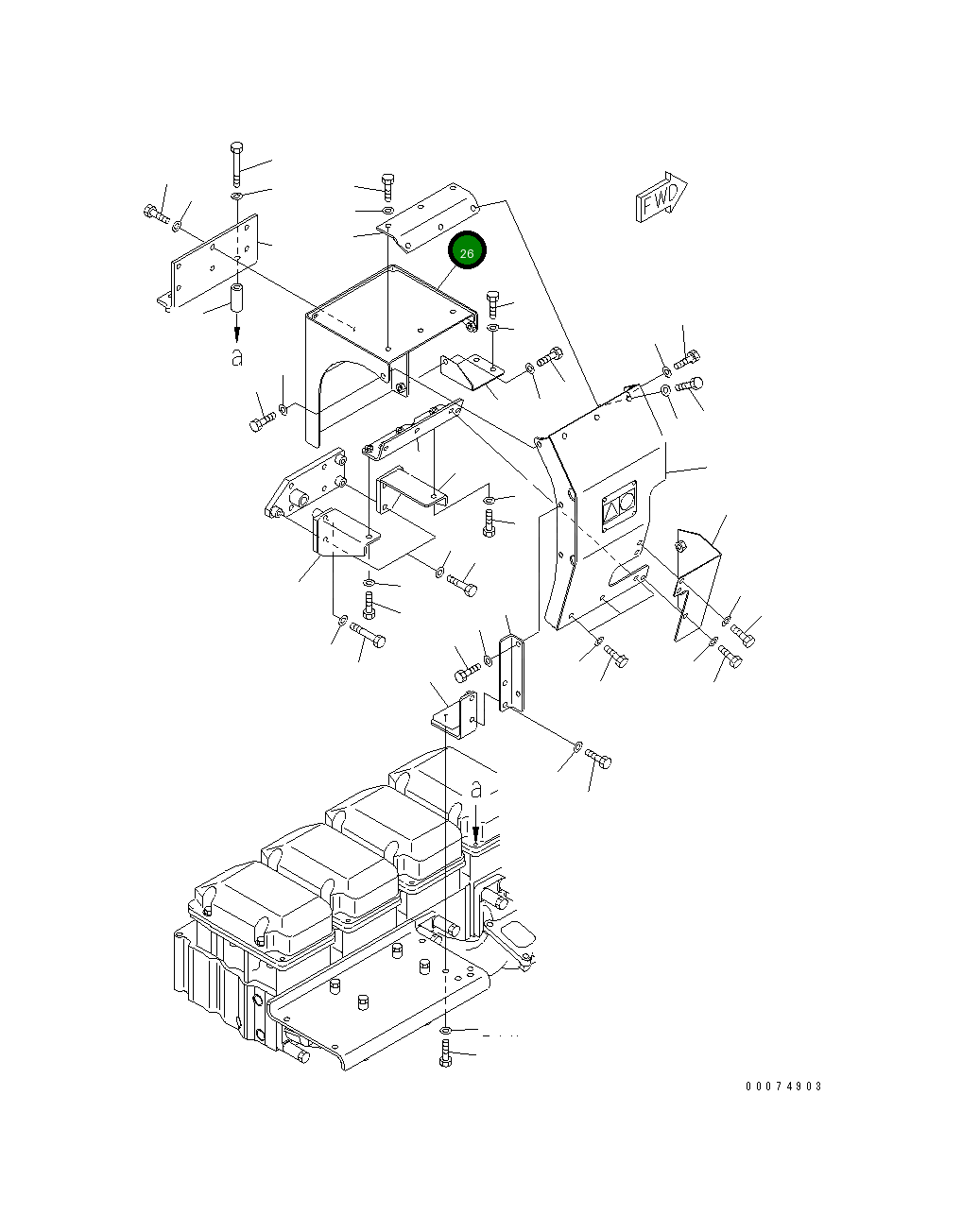 Крышка 6240-11-7221 Komatsu