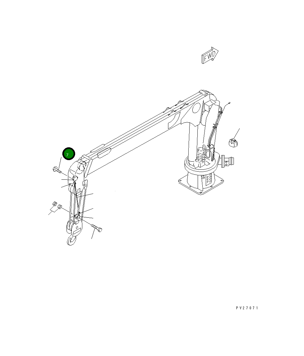 Болт UN714206012 Komatsu