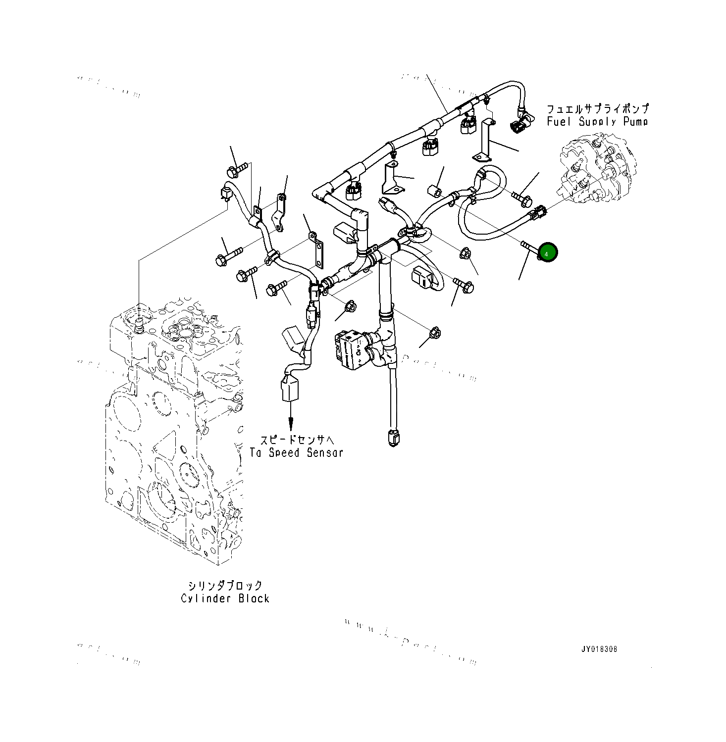 Болт 6216746180  Komatsu