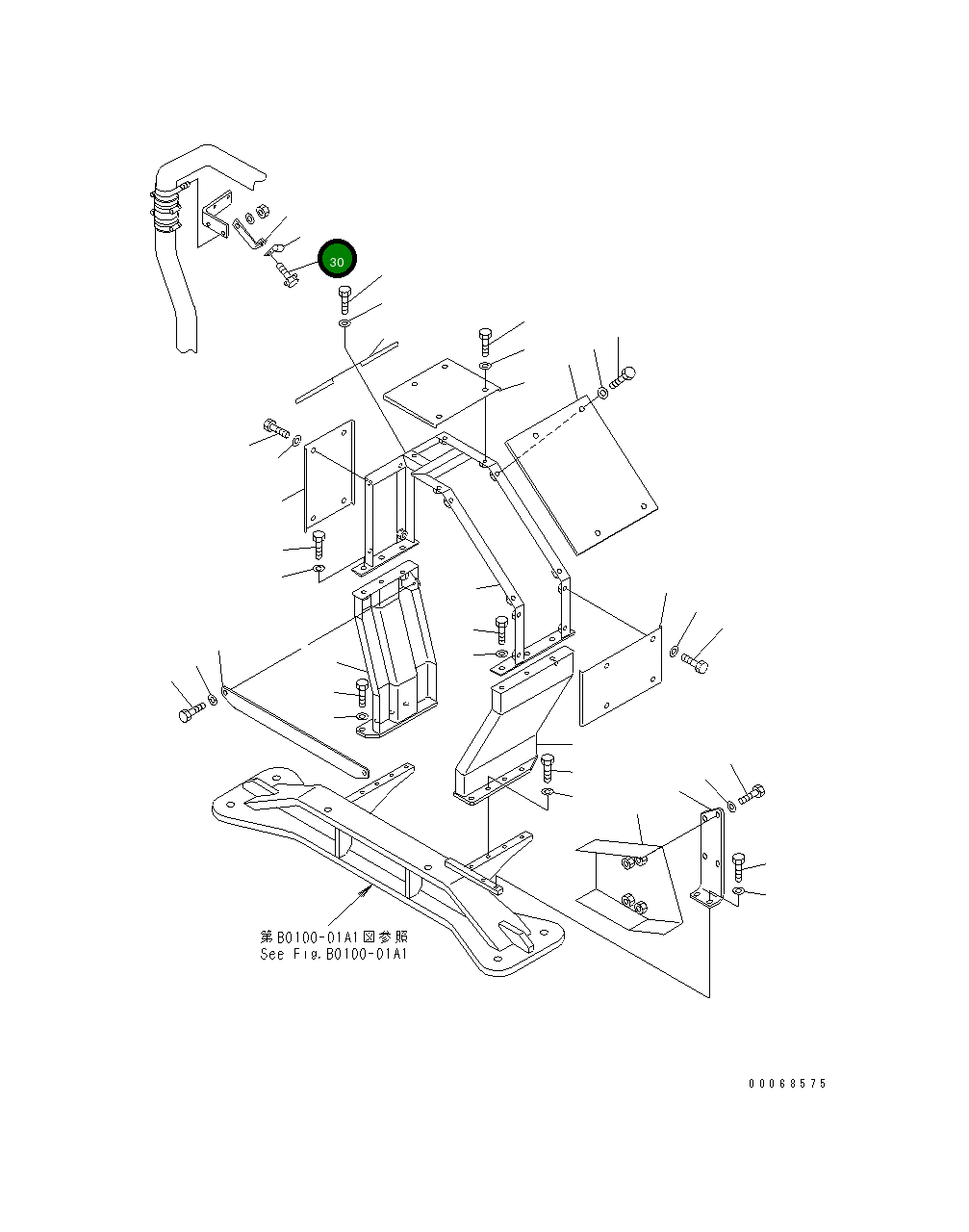 Крышка 42C-Z89-3700 Komatsu