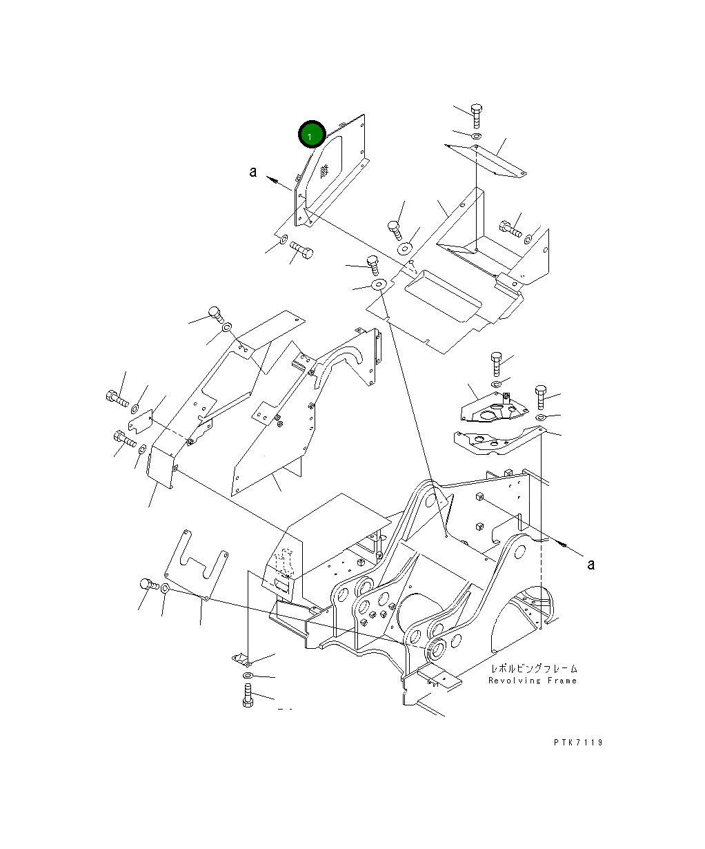 Крышка 21J-54-12223 Komatsu